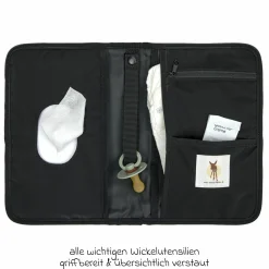 Wickel-Kit für Unterwegs Changing Pouch - Black