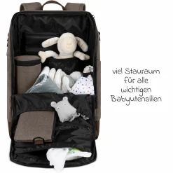 Wickelrucksack Active mit großem Frontfach inkl. Wickelunterlage & Zubehör - Pure - Nature - Kollektion 2025