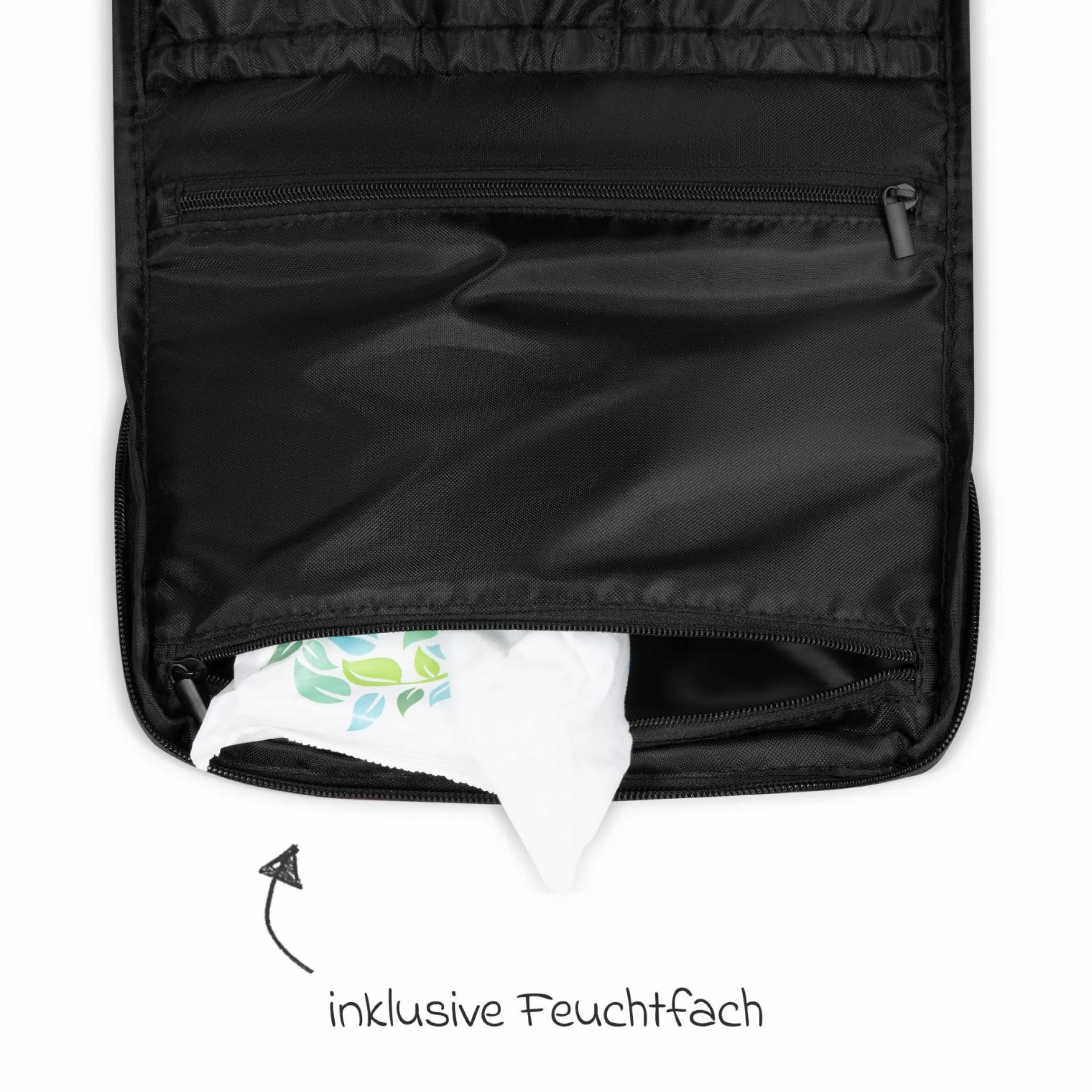 Wickelrucksack Active mit großem Frontfach inkl. Wickelunterlage & Zubehör - Pure - Nature - Kollektion 2025