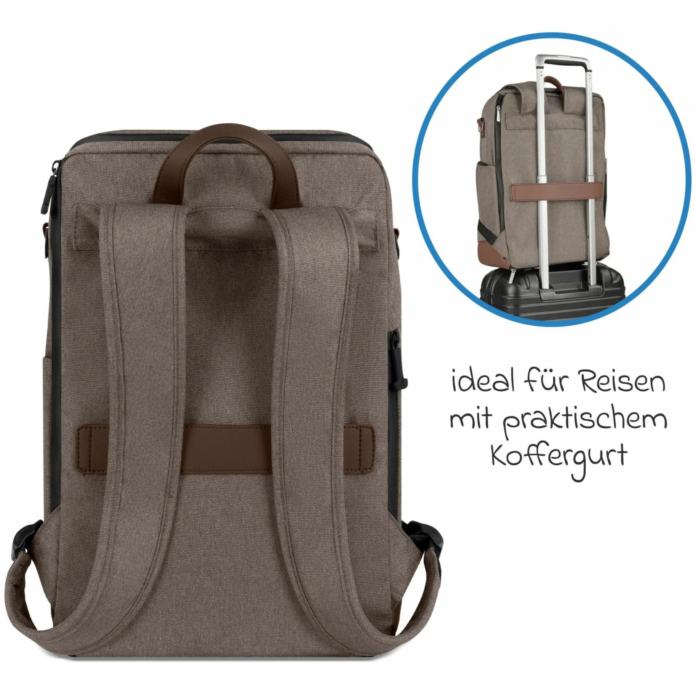 Wickelrucksack Active mit großem Frontfach inkl. Wickelunterlage & Zubehör - Pure - Nature - Kollektion 2025