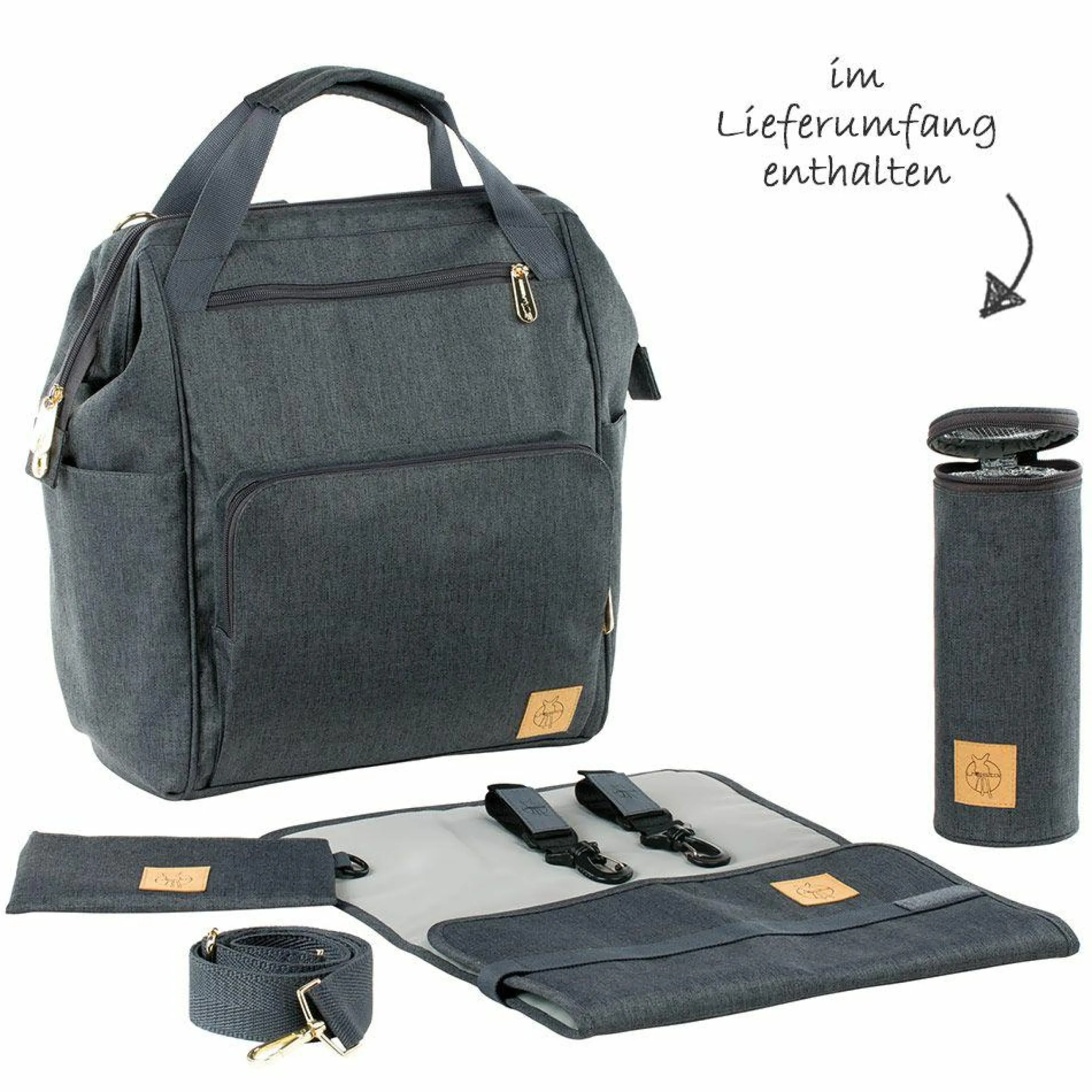 Wickelrucksack Glam Goldie Backpack - Anthracite