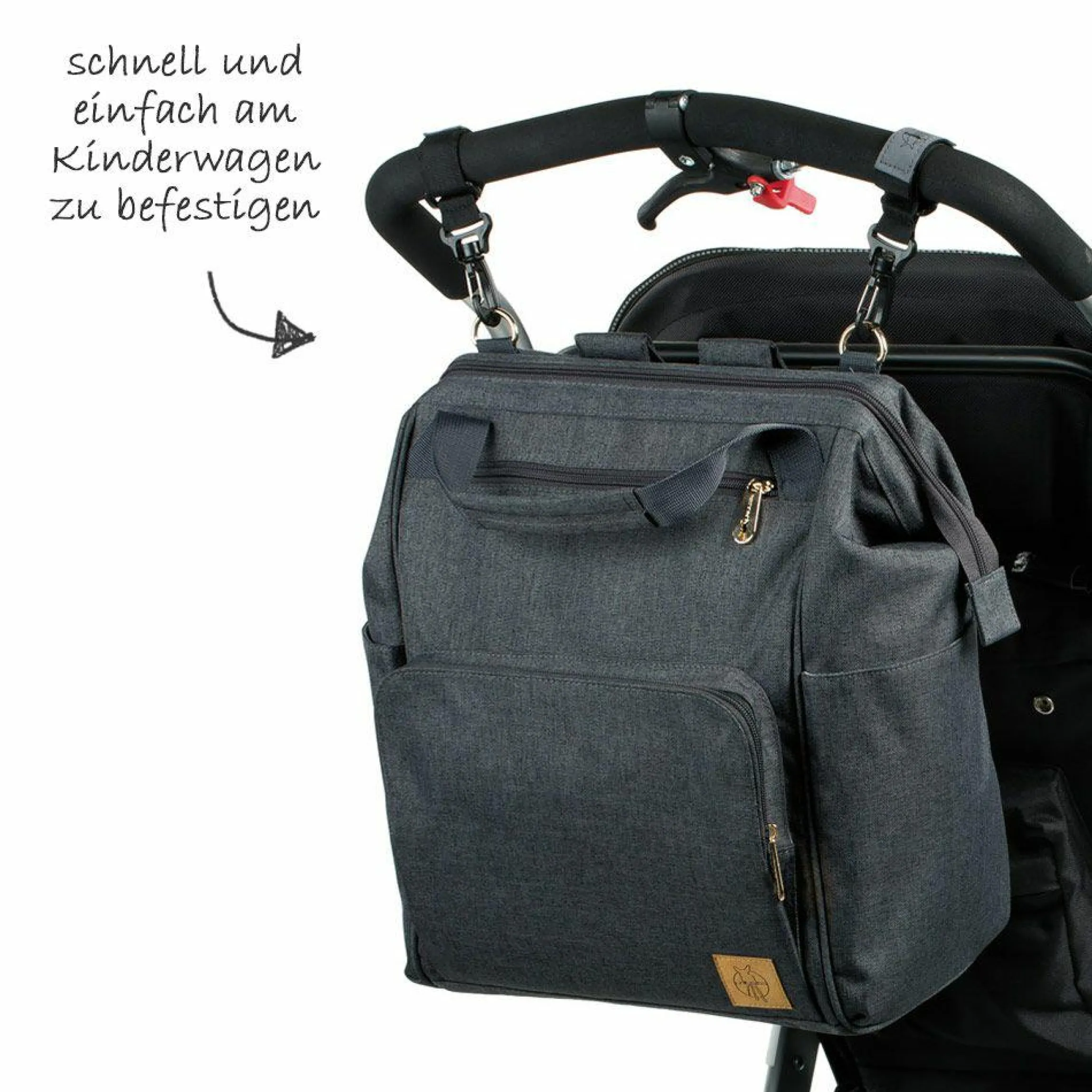 Wickelrucksack Glam Goldie Backpack - Anthracite