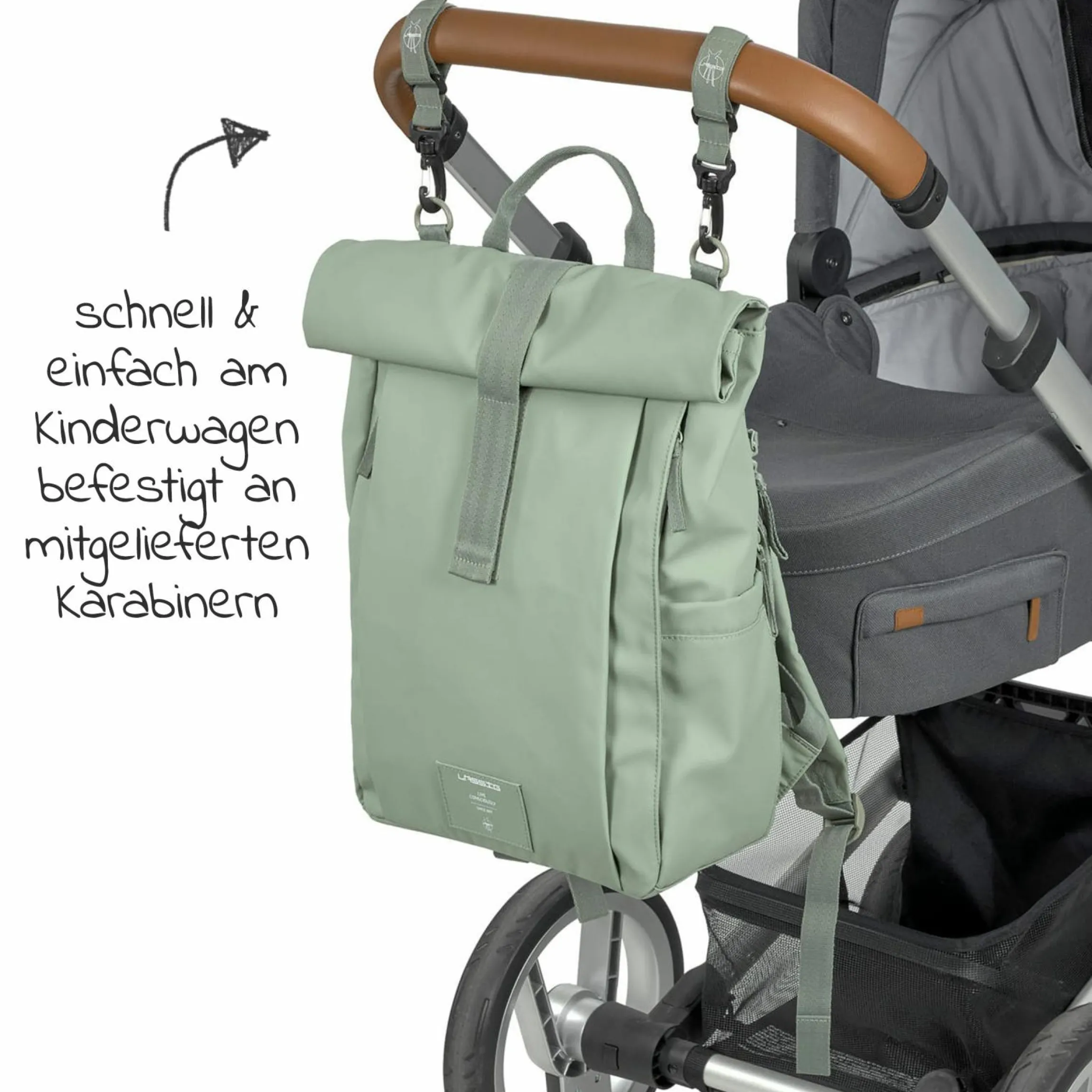 Wickelrucksack Green Label Rolltop Up Backpack - Silver Green