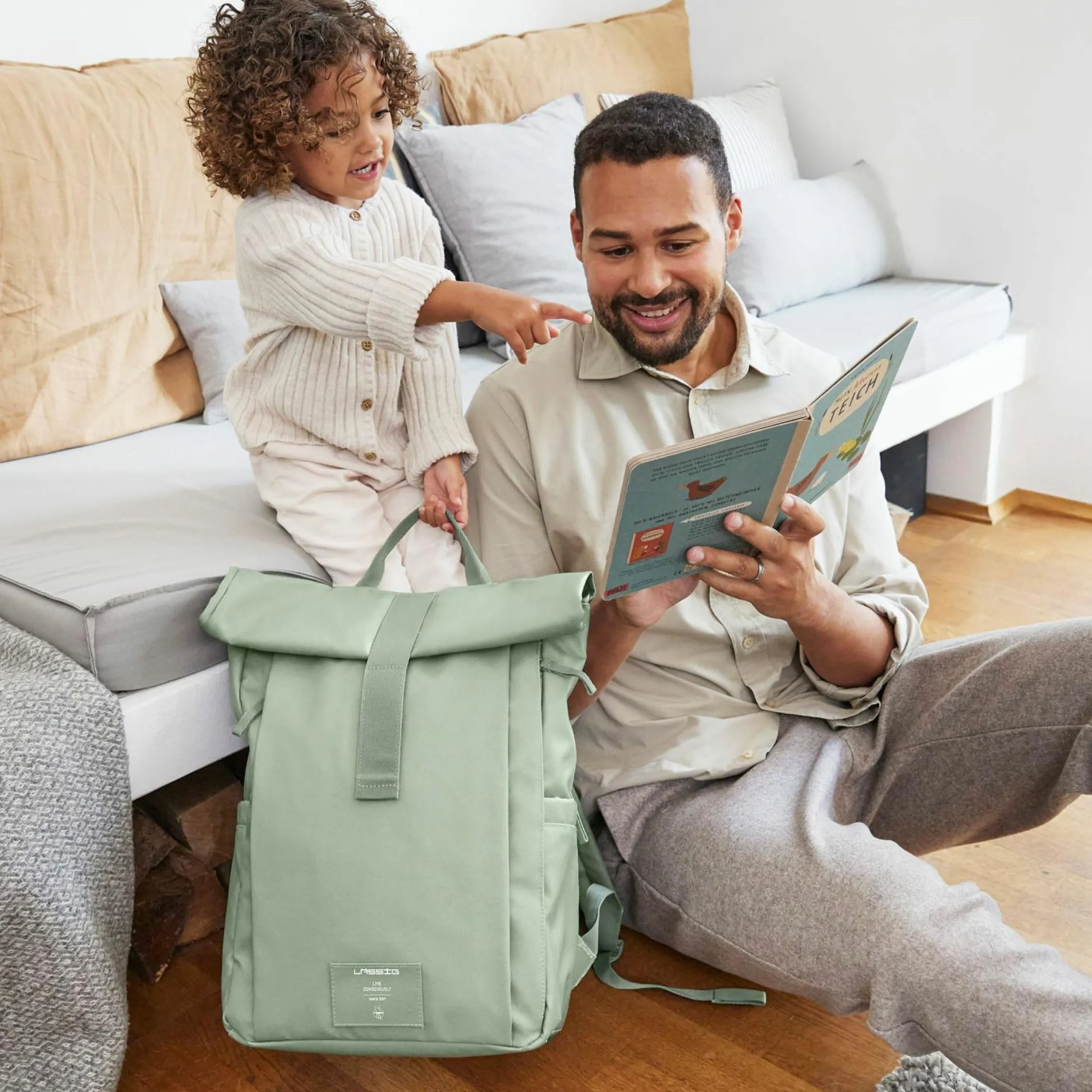 Wickelrucksack Green Label Rolltop Up Backpack - Silver Green