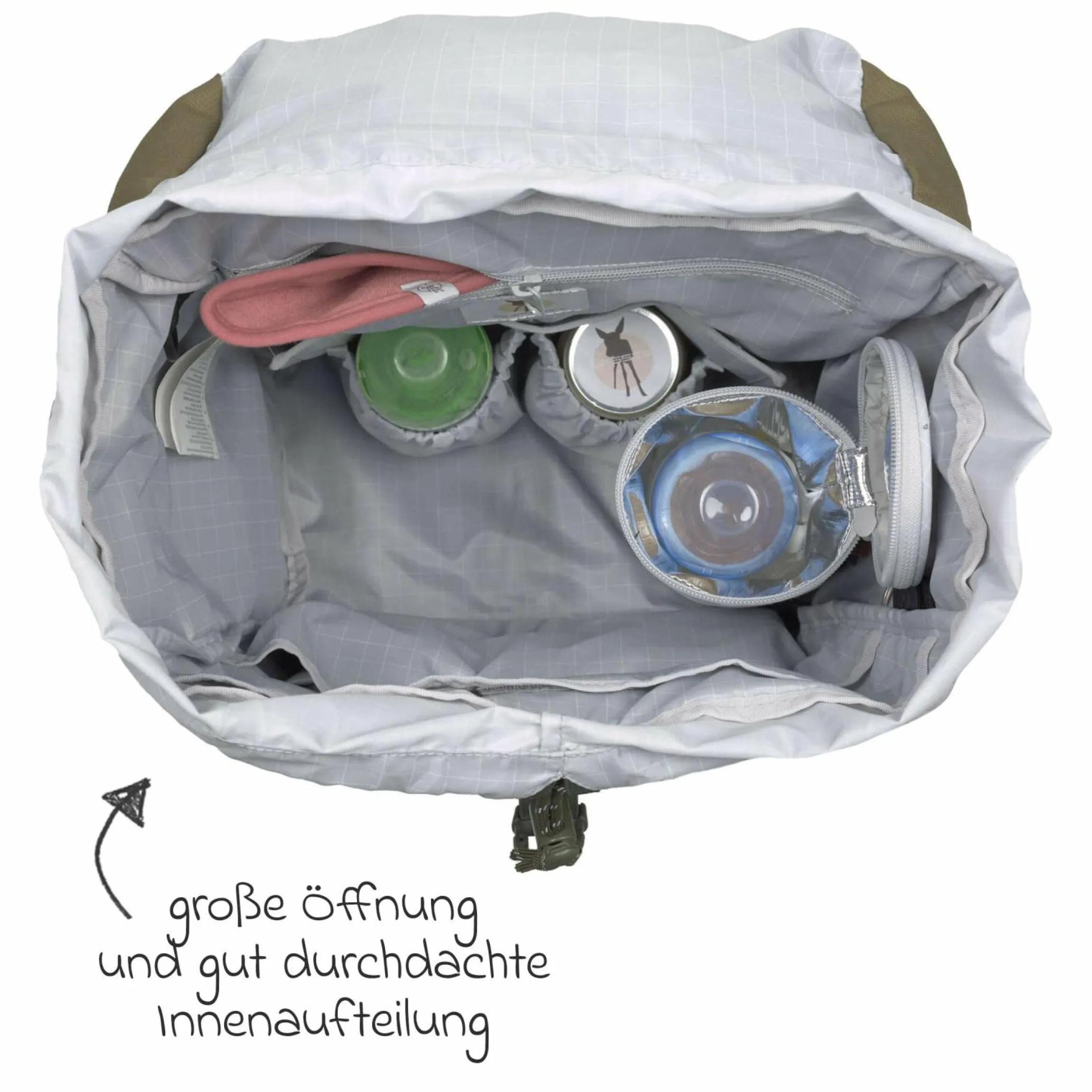 Wickelrucksack Green Label Outdoor Backpack + GRATIS Still-Schal - Olive