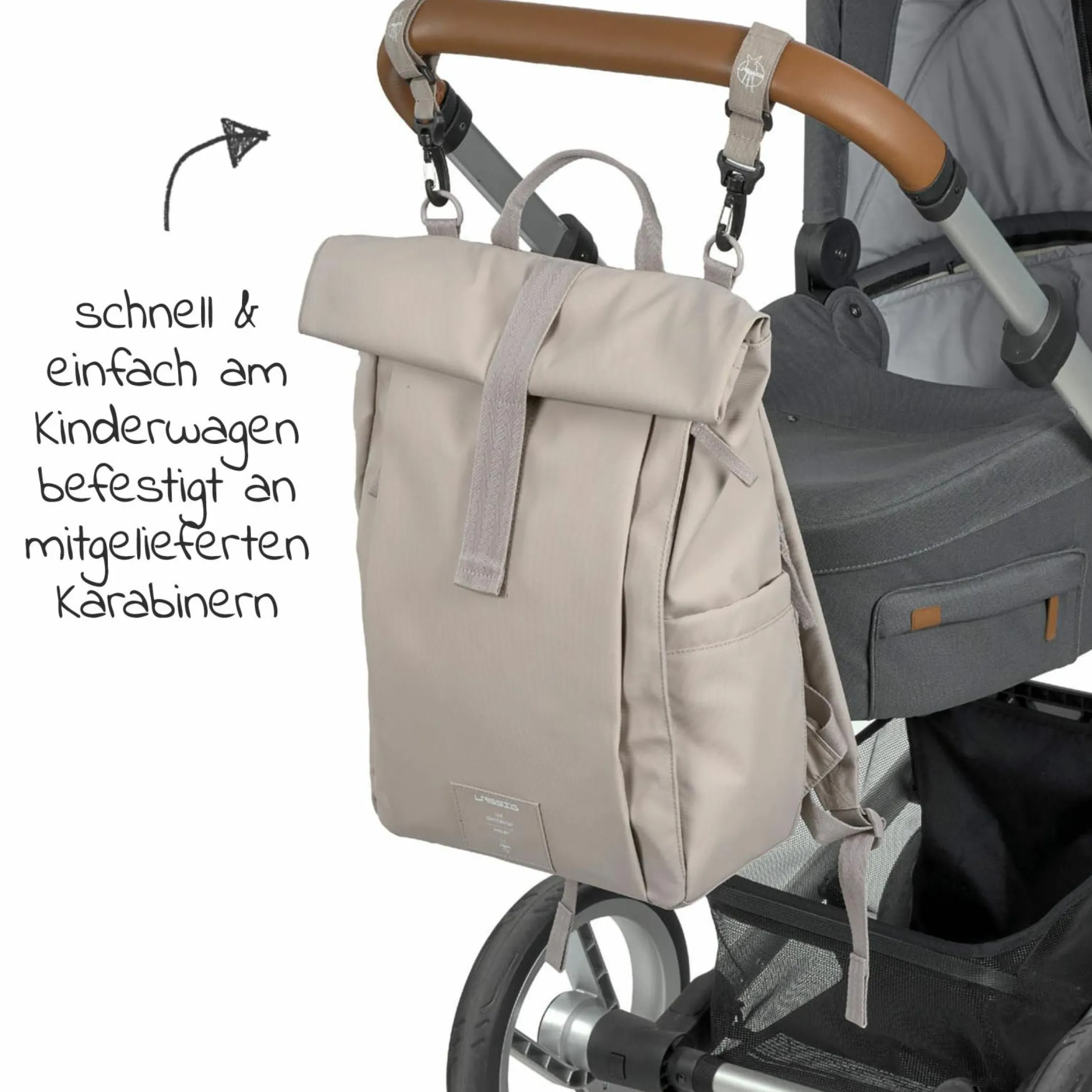 Wickelrucksack Green Label Rolltop Up Backpack - Taupe