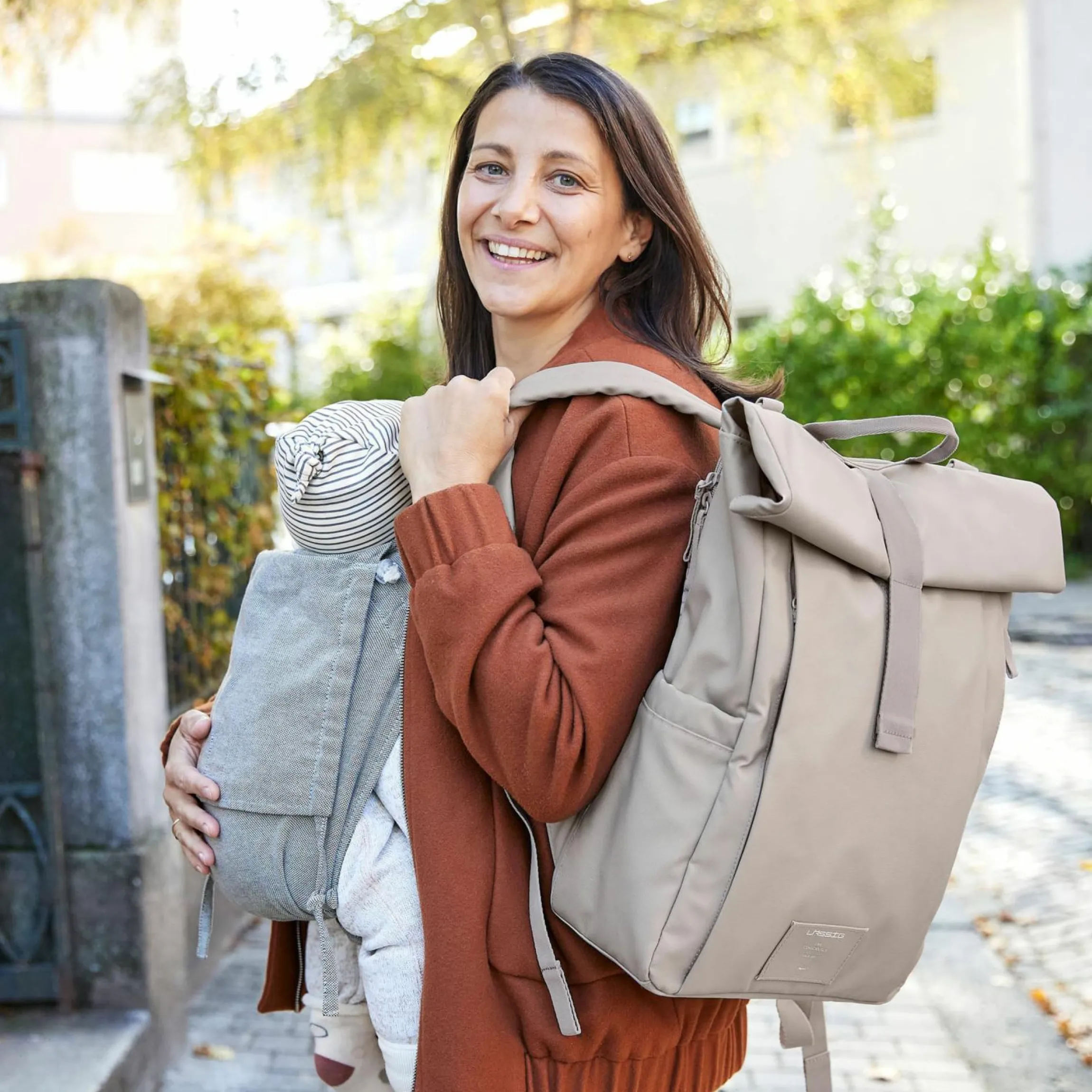 Wickelrucksack Green Label Rolltop Up Backpack - Taupe