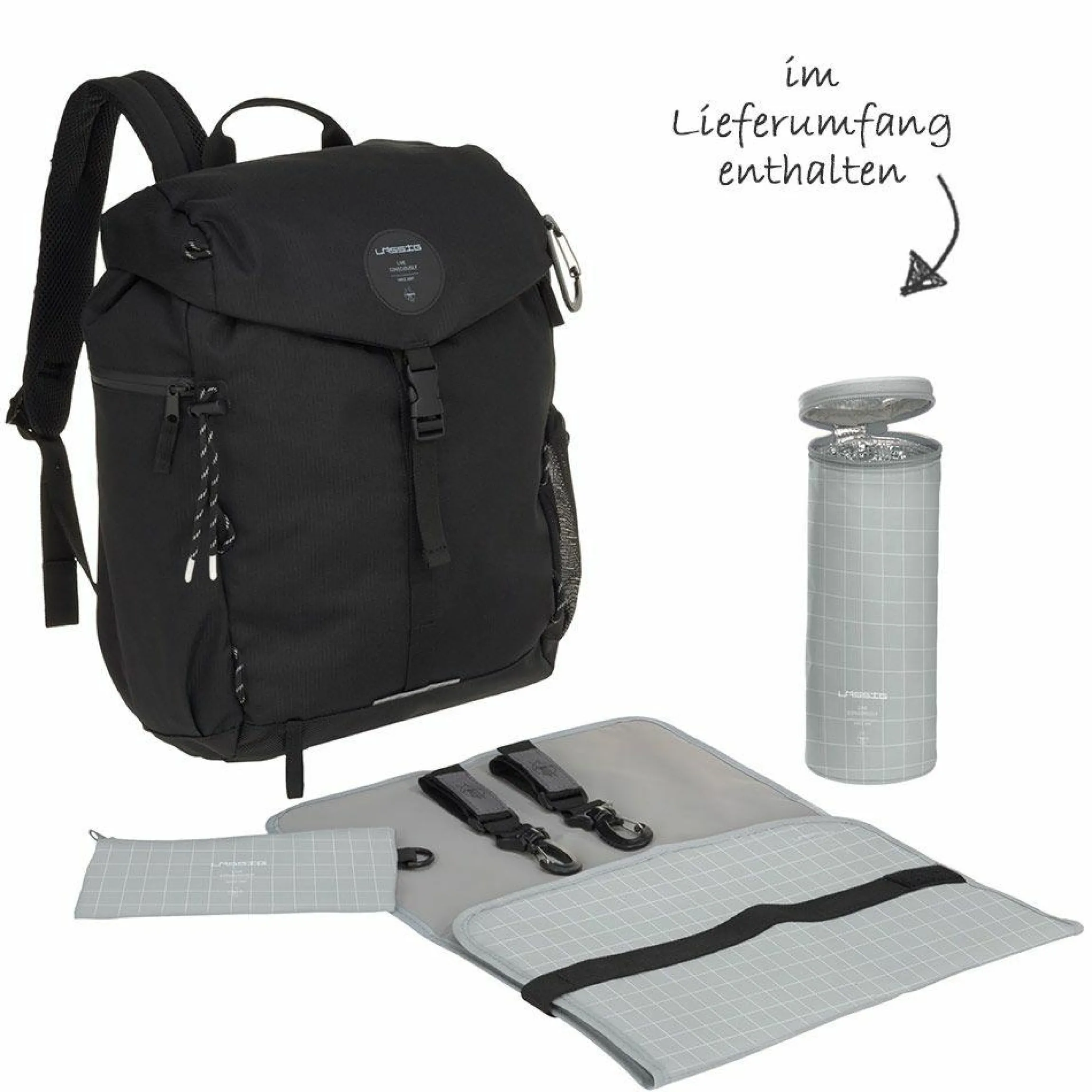 Wickelrucksack Green Label Outdoor Backpack - Black
