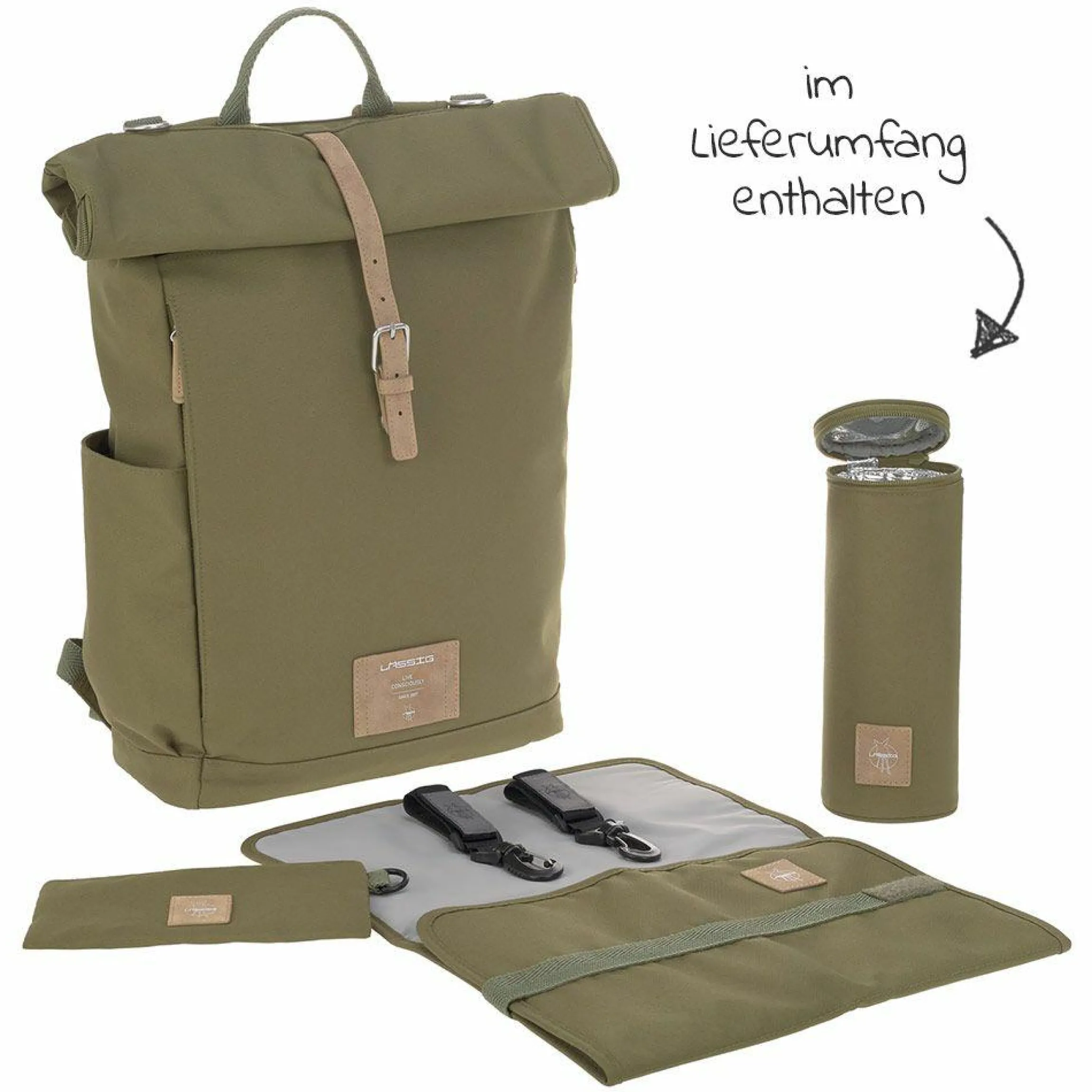 Wickelrucksack Green Label Rolltop Backpack - Olive