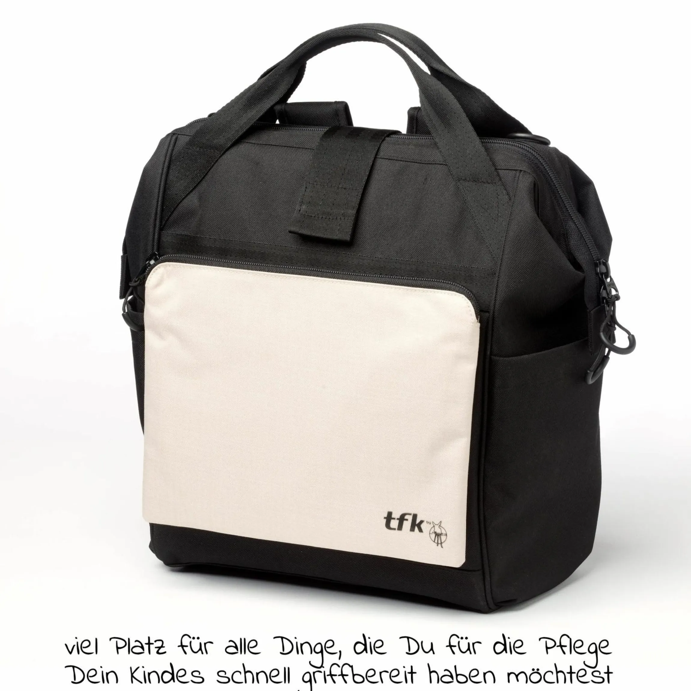Wickelrucksack inkl. Befestigung, Wicklauflage, Flaschenhalter - Sand - Kollektion 2025