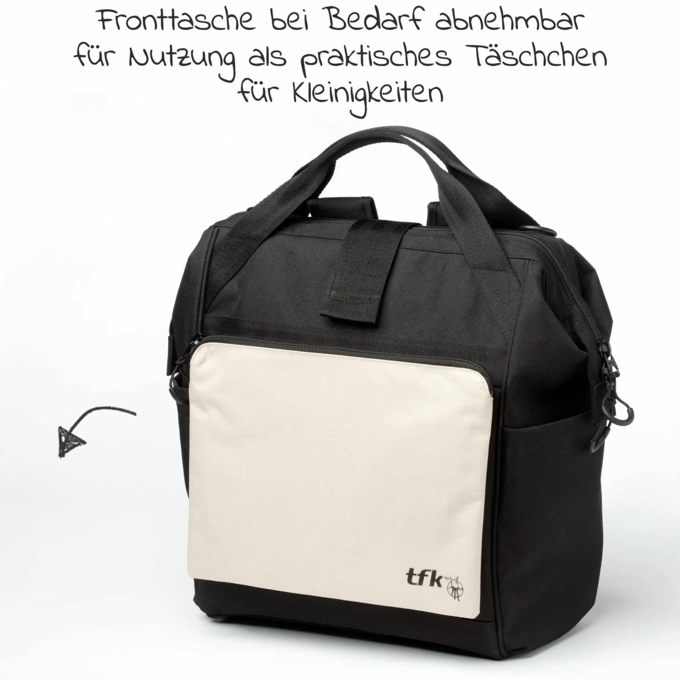 Wickelrucksack inkl. Befestigung, Wicklauflage, Flaschenhalter - Sand - Kollektion 2025