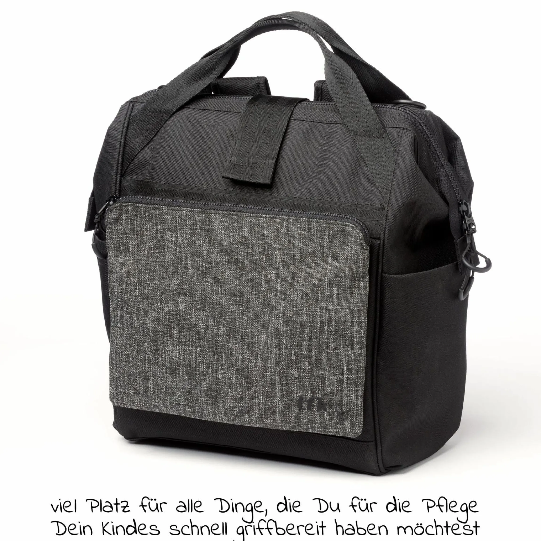 Wickelrucksack inkl. Befestigung, Wicklauflage, Flaschenhalter - Premium Anthrazit - Kollektion 2025