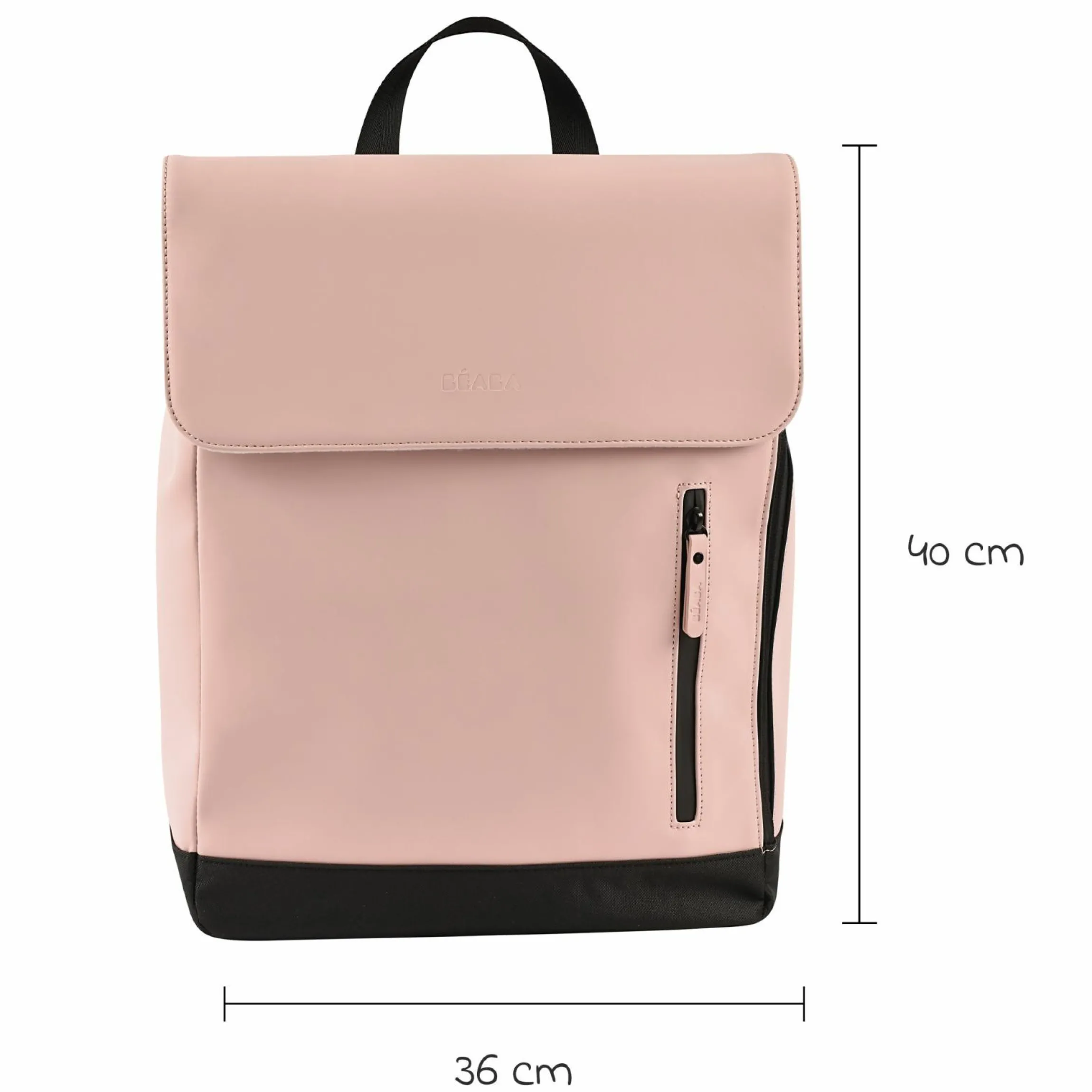 Wickelrucksack inkl. Wickelunterlage & Kinderwagenbefestigung - Oslo - Rose