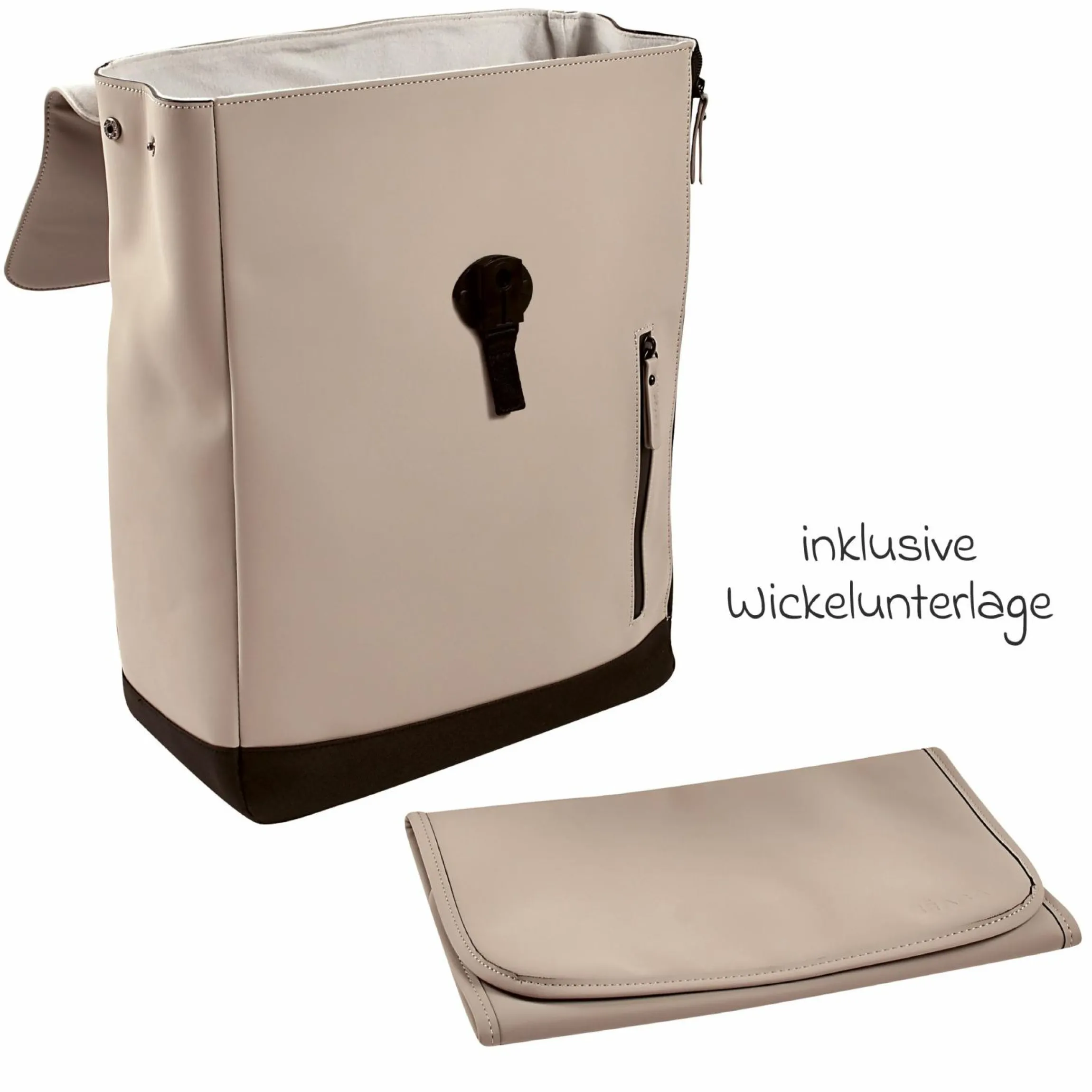 Wickelrucksack inkl. Wickelunterlage & Kinderwagenbefestigung - Oslo - Clay