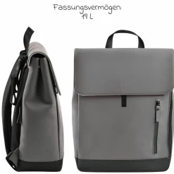 Wickelrucksack inkl. Wickelunterlage & Kinderwagenbefestigung - Oslo - Mineral Grey