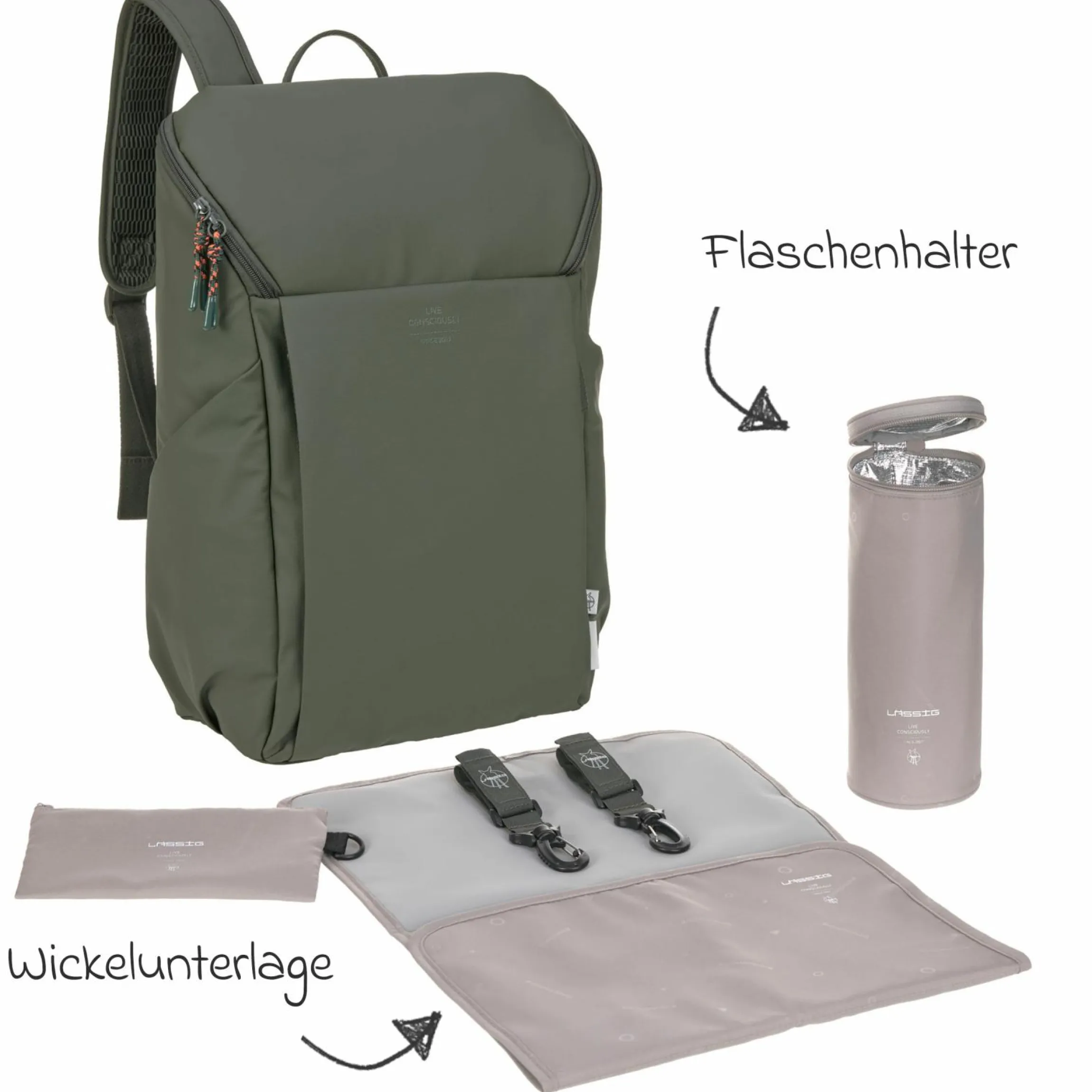 Wickelrucksack Slender Up Backpack - Olive
