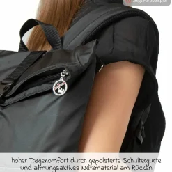 Wickelrucksack Space Bag Casual Rolltop inkl. Wickelauflage, Schmutztasche & Flaschenhalter - Happy Feet - Kollektion 2024