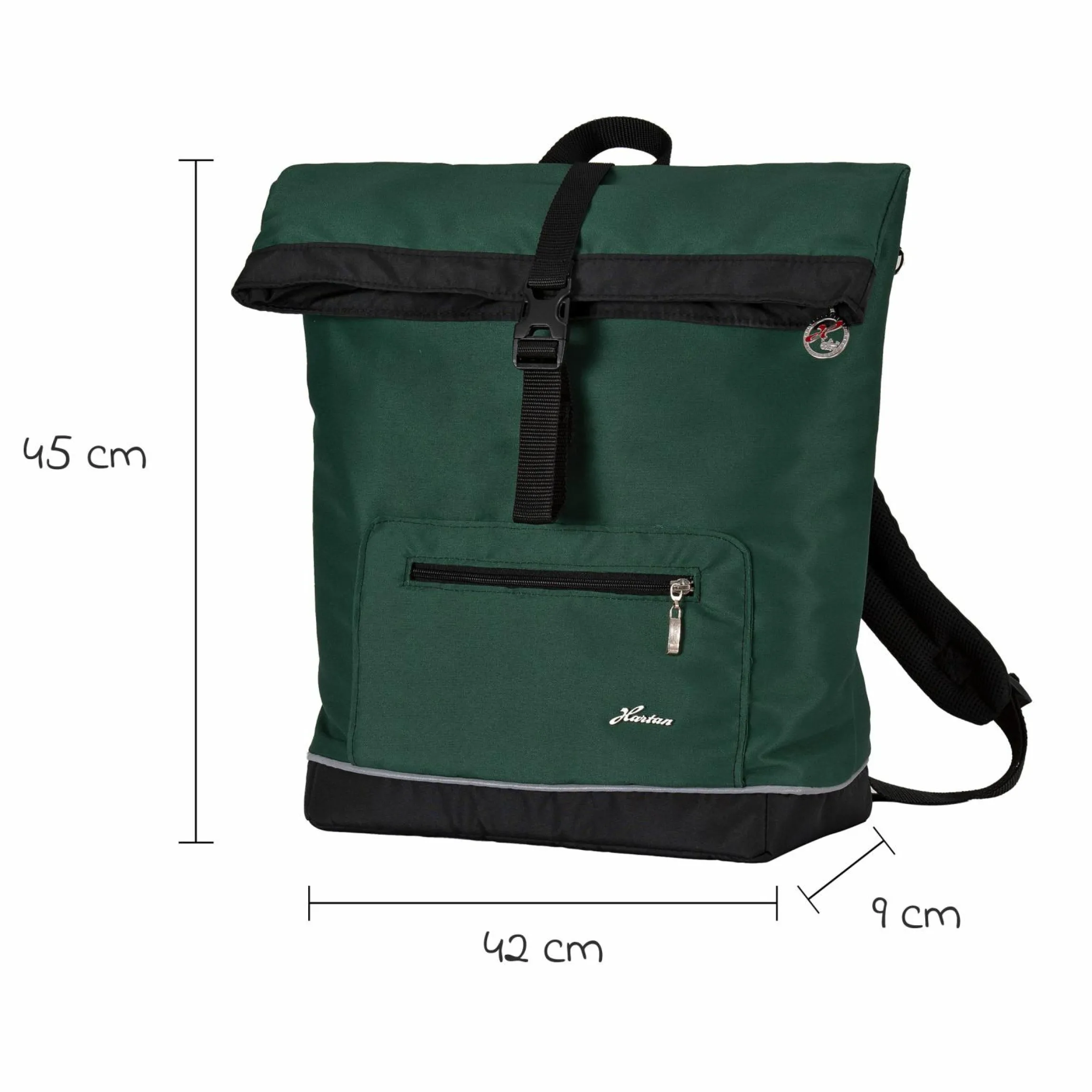 Wickelrucksack Space Bag Casual Rolltop inkl. Wickelauflage, Schmutztasche & Flaschenhalter - Panda Family - Kollektion 2024