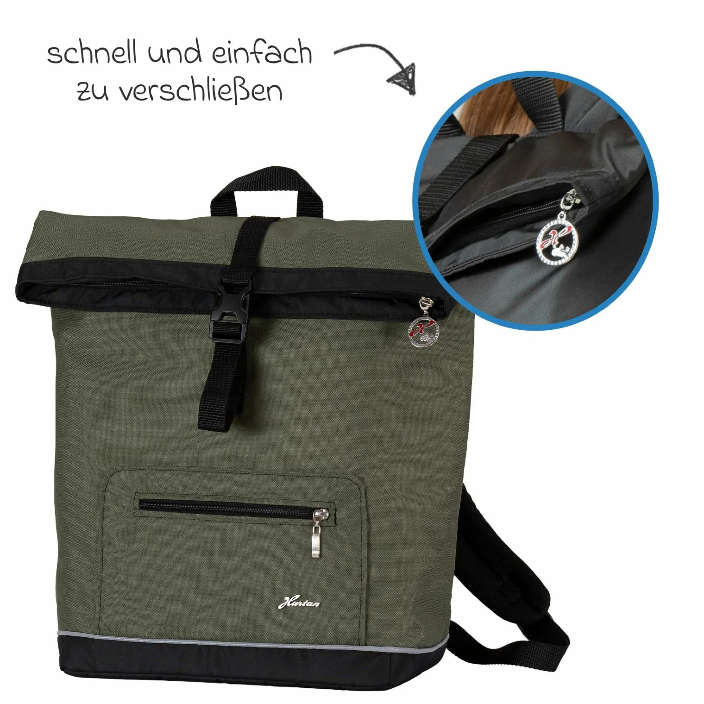 Wickelrucksack Space Bag Casual Rolltop inkl. Wickelauflage, Schmutztasche & Flaschenhalter - Rainbow - Kollektion 2024