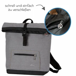 Wickelrucksack Space Bag Casual Rolltop inkl. Wickelauflage, Schmutztasche & Flaschenhalter - Little Zoo - Kollektion 2024
