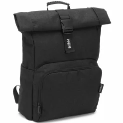 Wickelrucksack Tokio im Rolltopstil inkl. Wickelunterlage, variabler Stauraum, Thermofach & Befestigungshaken - Schwarz