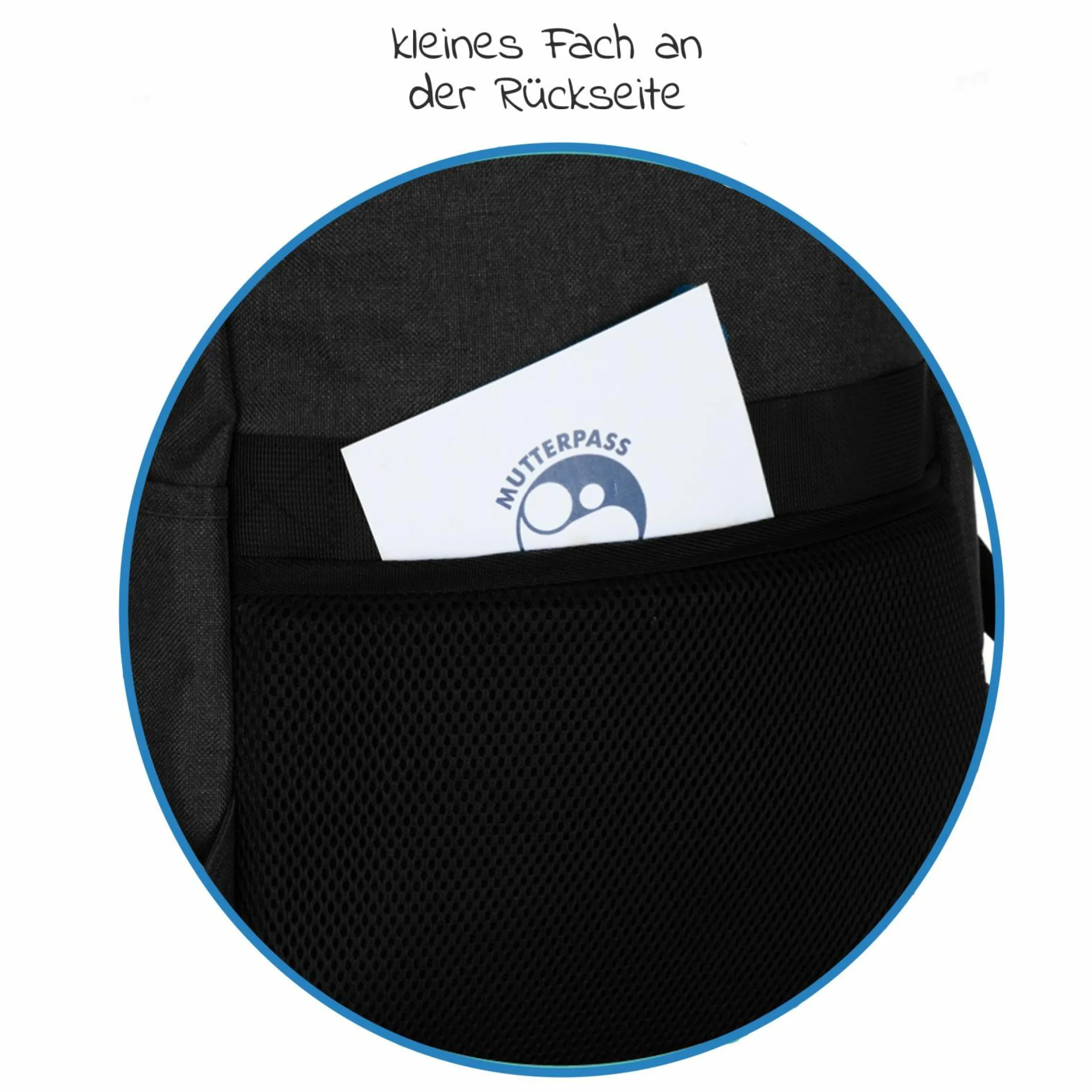 Wickelrucksack Tokio im Rolltopstil inkl. Wickelunterlage, variabler Stauraum, Thermofach & Befestigungshaken - Schwarz