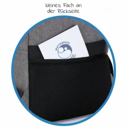Wickelrucksack Tokio im Rolltopstil inkl. Wickelunterlage, variabler Stauraum, Thermofach & Befestigungshaken - Grau Melange
