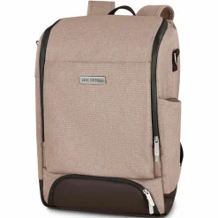 Wickelrucksack Tour mit großem Frontfach - inkl. Wickelunterlage & Zubehör - Pure Edition - Grain