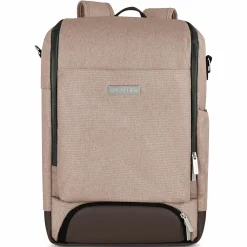 Wickelrucksack Tour mit großem Frontfach - inkl. Wickelunterlage & Zubehör - Pure Edition - Grain
