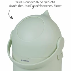 Wickel-Set mit Wickelunterlage Softy & Windeleimer Dropy - Grün