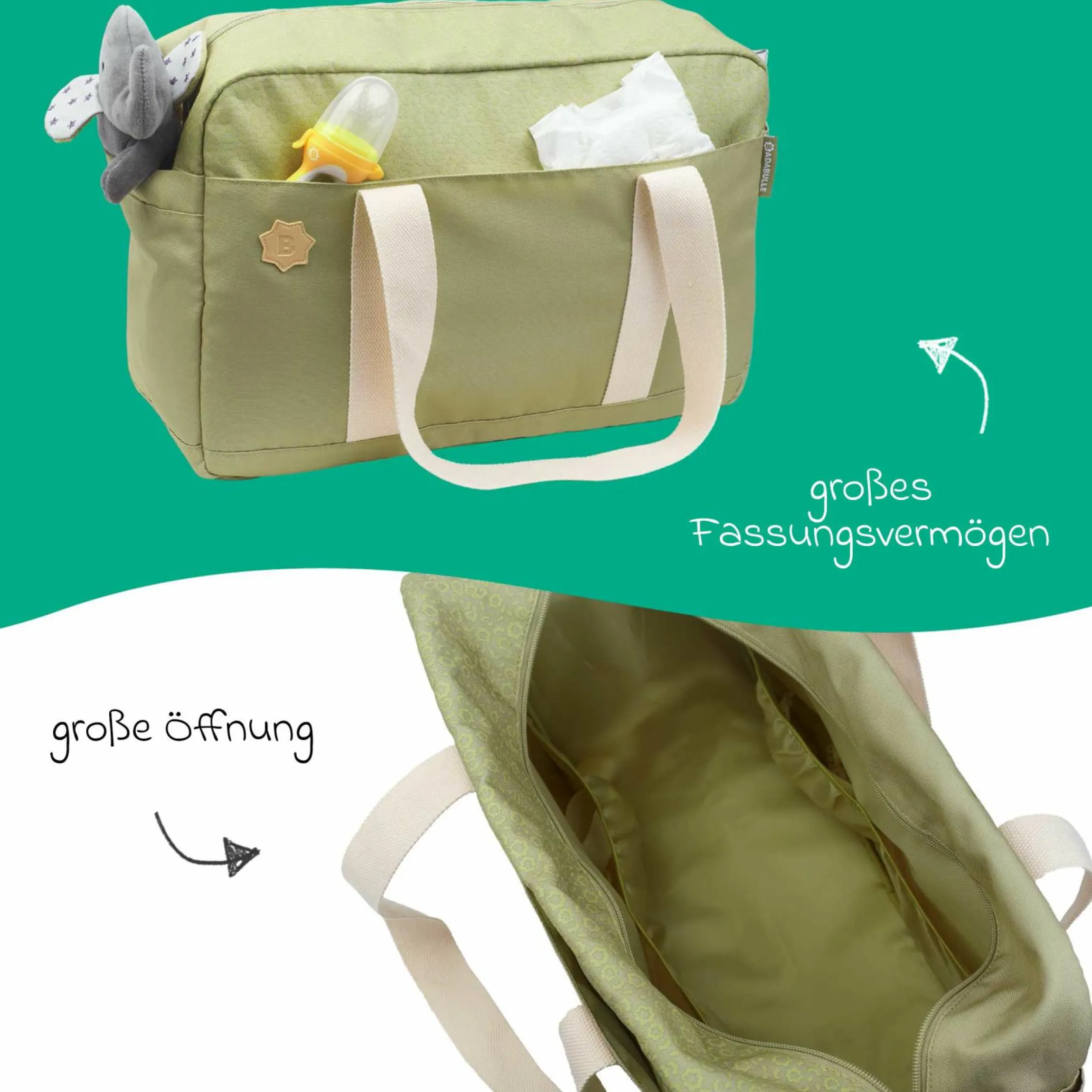 Wickeltasche Bowling - Olive