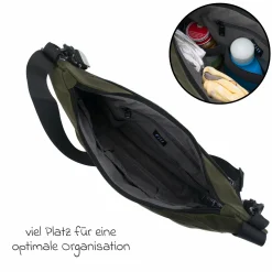Wickeltasche Daybag die moderne Tragetasche, mit Wickelauflage, isolierter Flaschenhalter inkl. Kinderwagenbefestigung - Grün