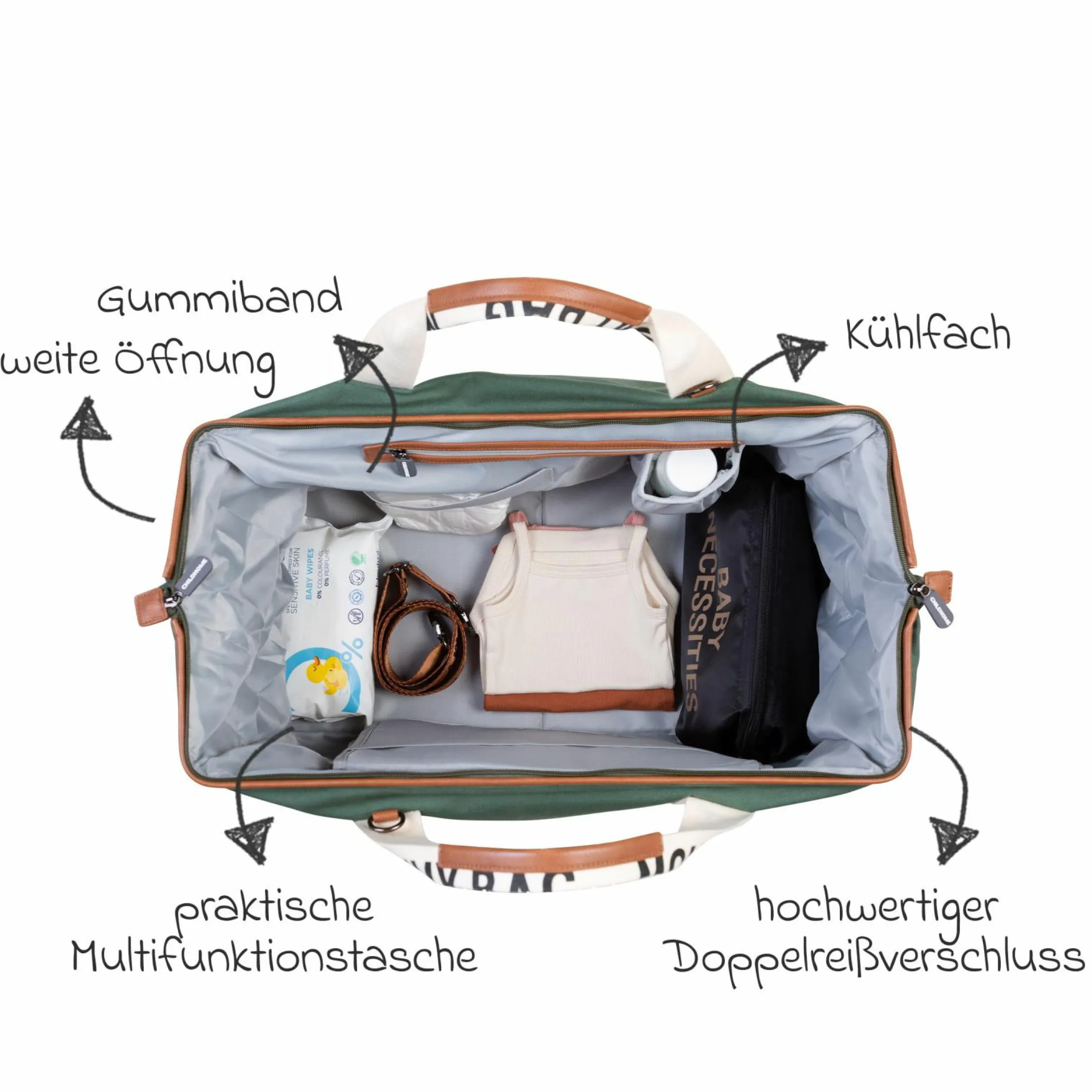 Wickeltasche Mommy Bag - Signature Canvas - Grün