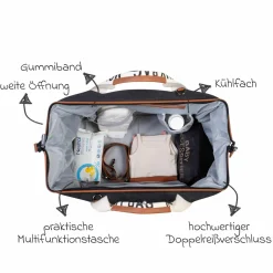 Wickeltasche Mommy Bag - Signature Canvas - Schwarz