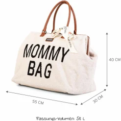 Wickeltasche Mommy Bag - Teddy - Ecru