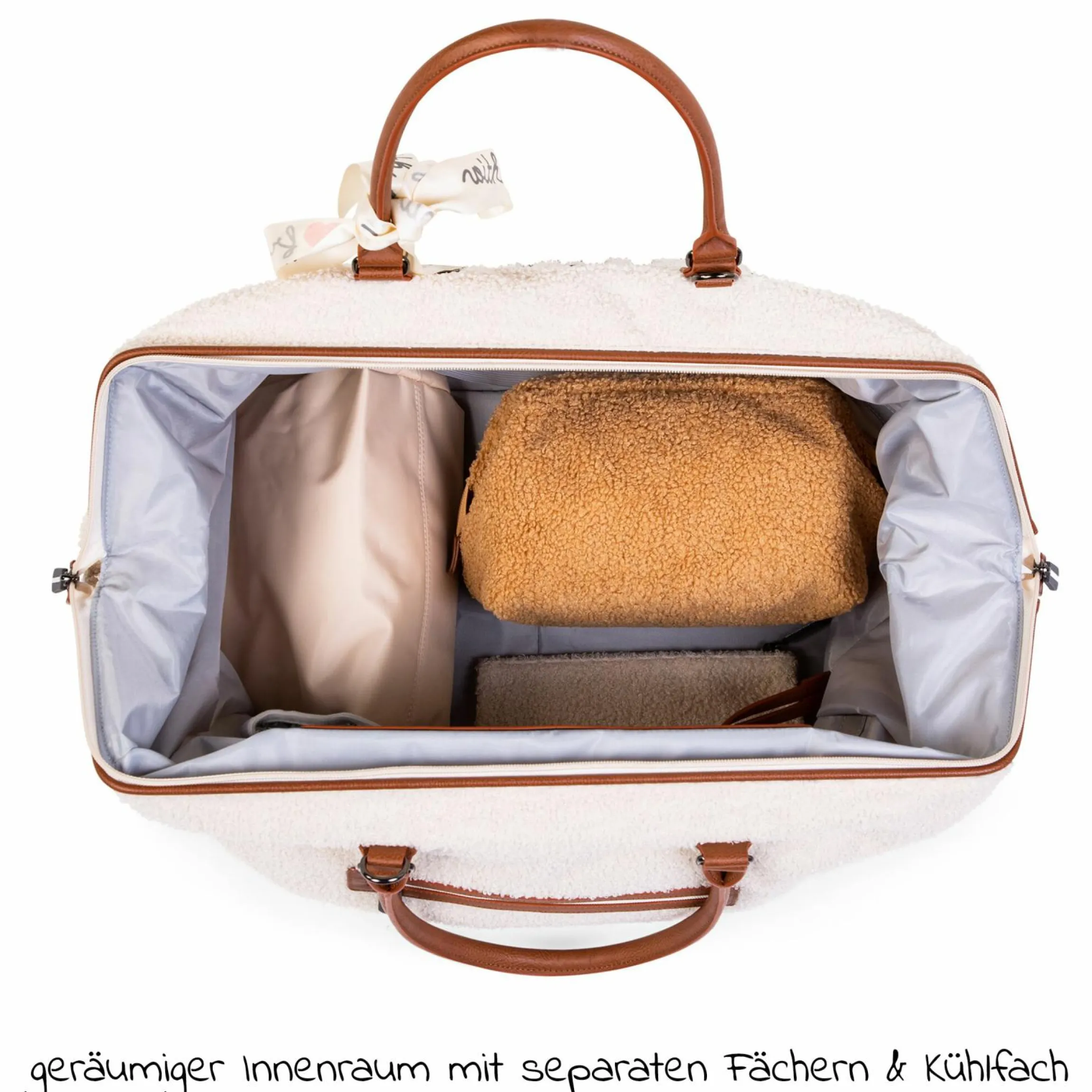 Wickeltasche Mommy Bag - Teddy - Ecru