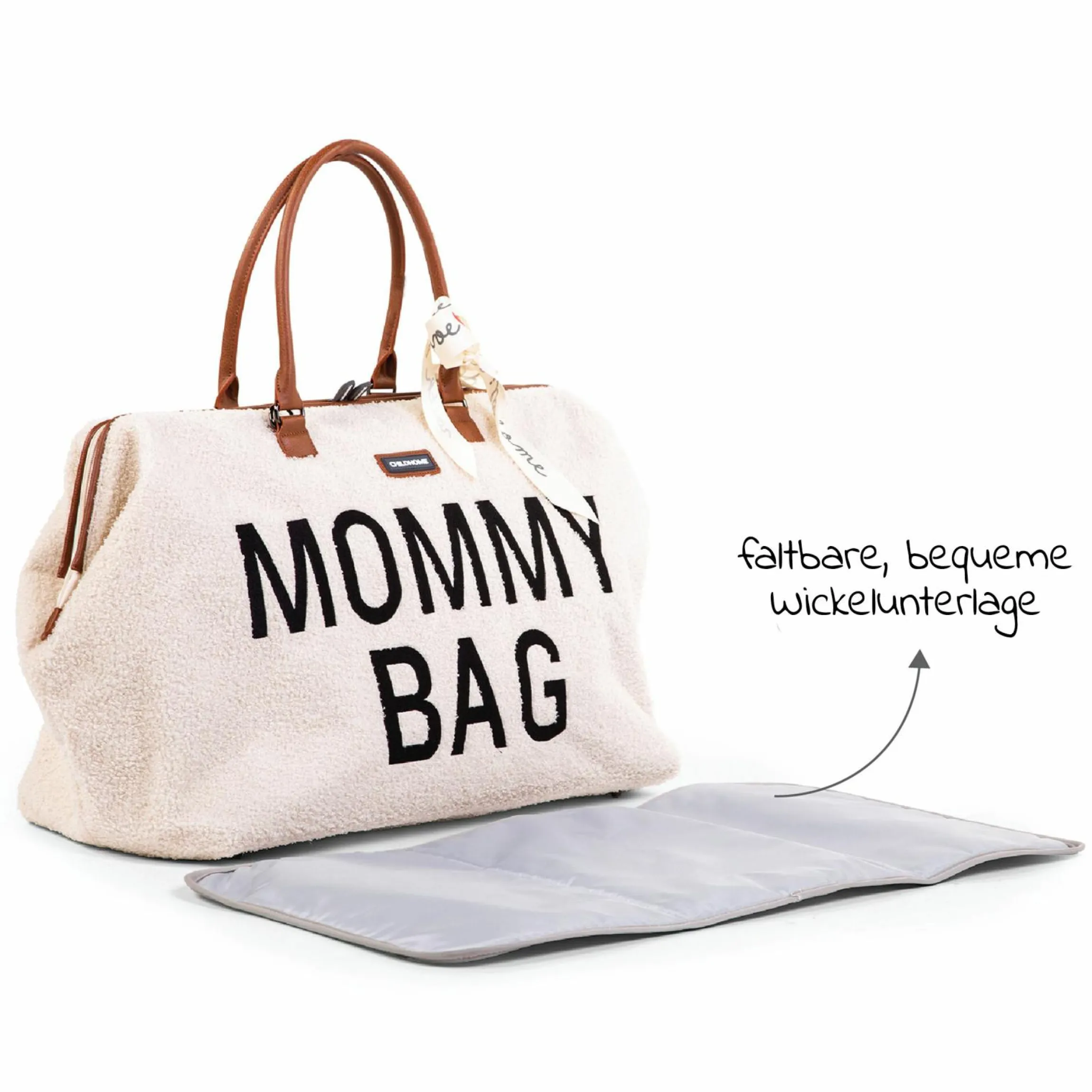 Wickeltasche Mommy Bag - Teddy - Ecru