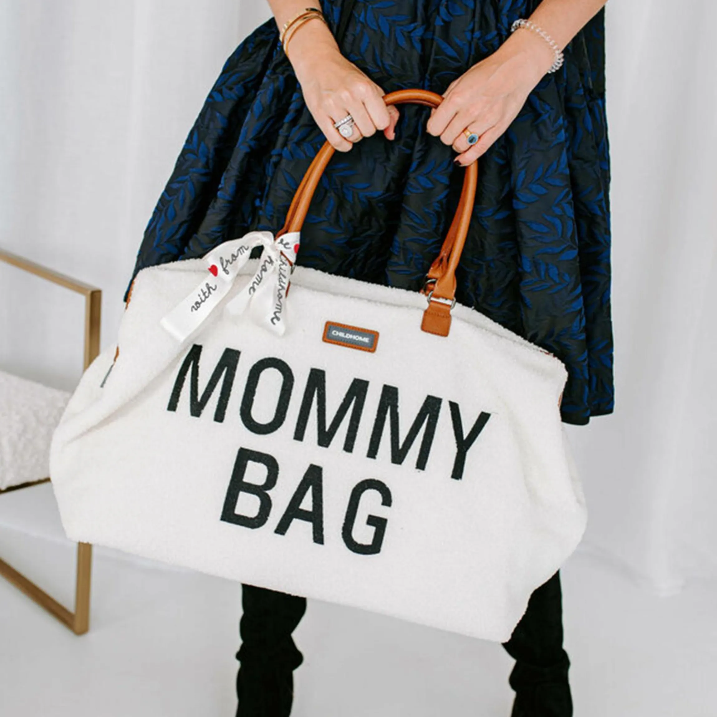 Wickeltasche Mommy Bag - Teddy - Ecru