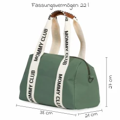 Wickeltasche Mommy Club - Signature Canvas - Grün