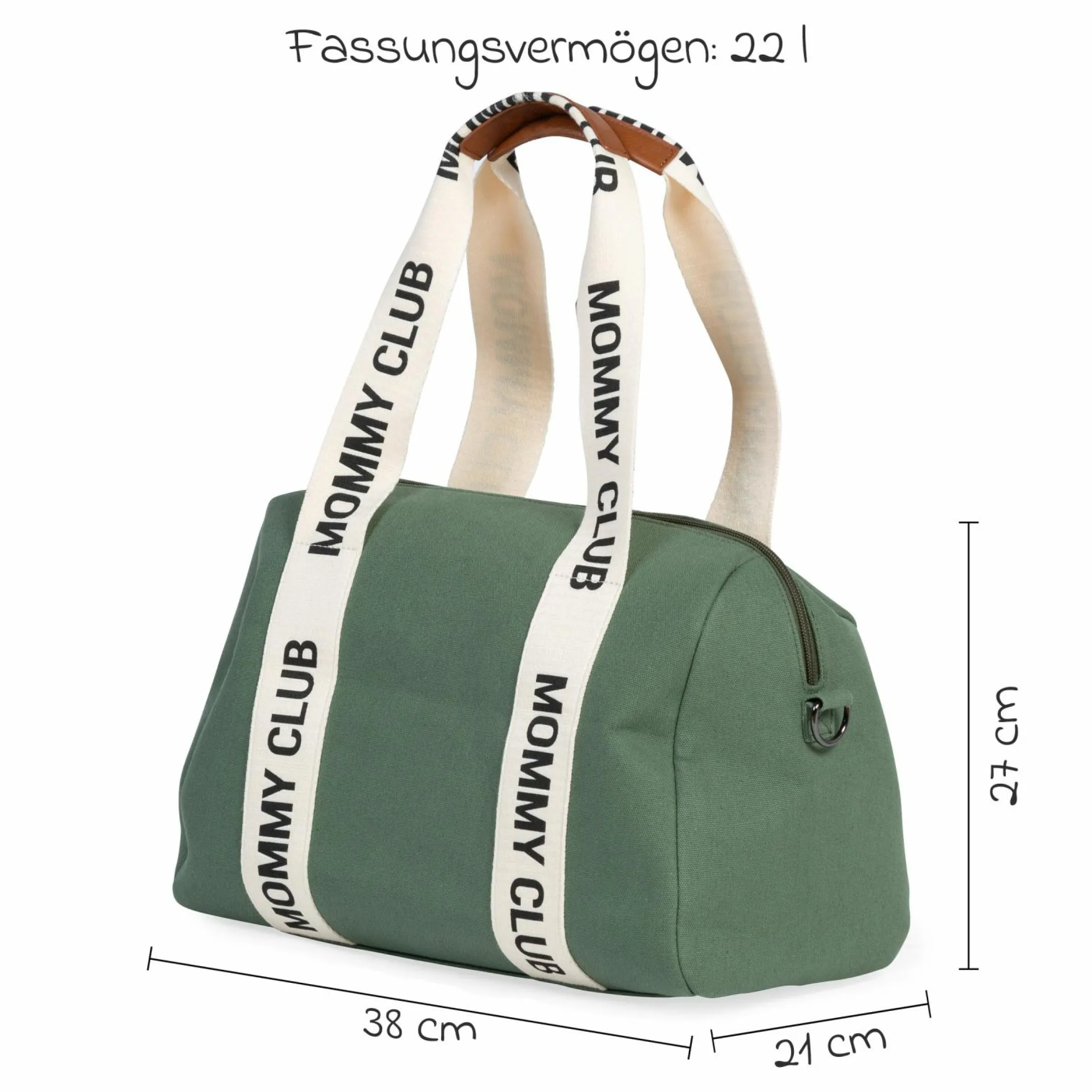 Wickeltasche Mommy Club - Signature Canvas - Grün