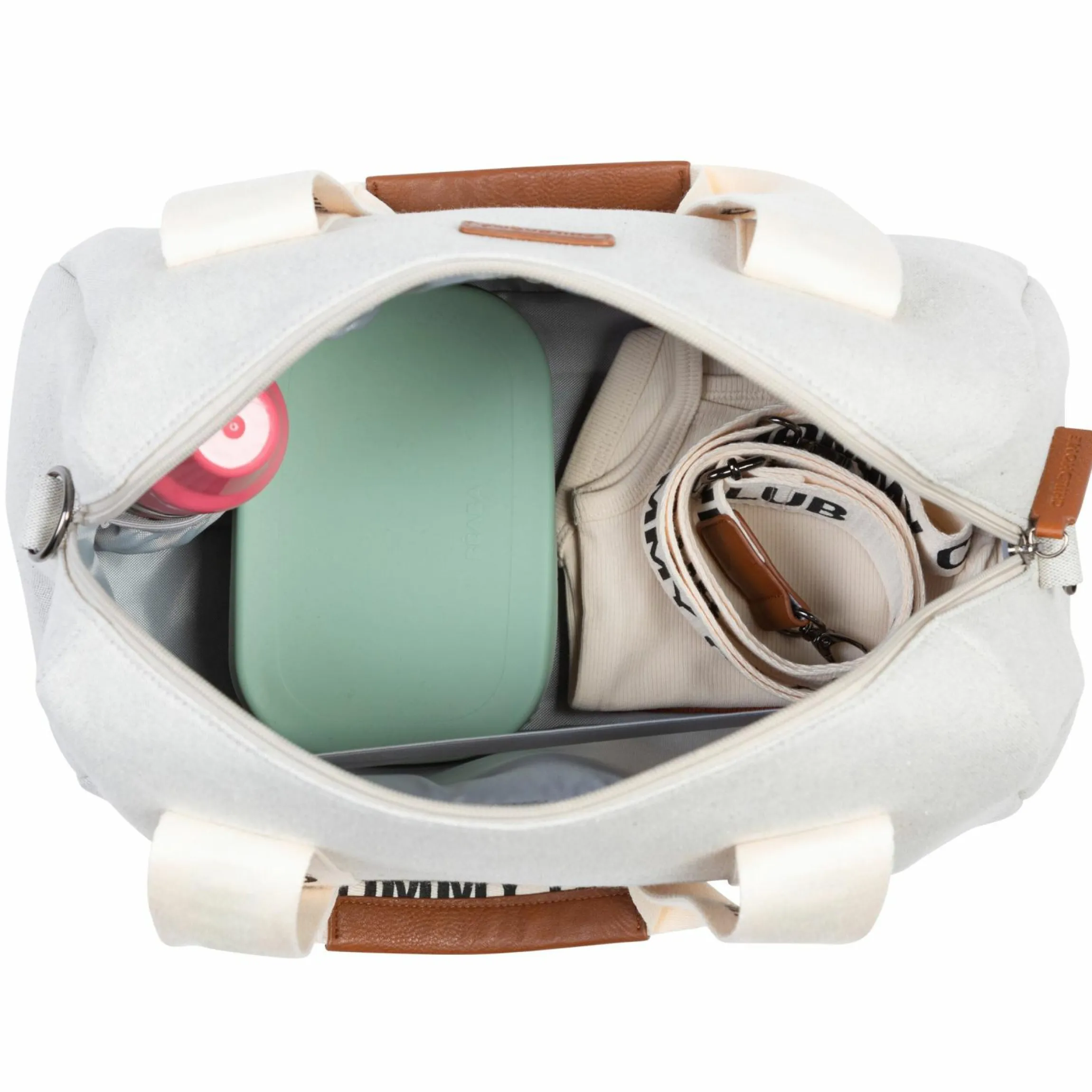Wickeltasche Mommy Club - Signature Canvas - Offwhite