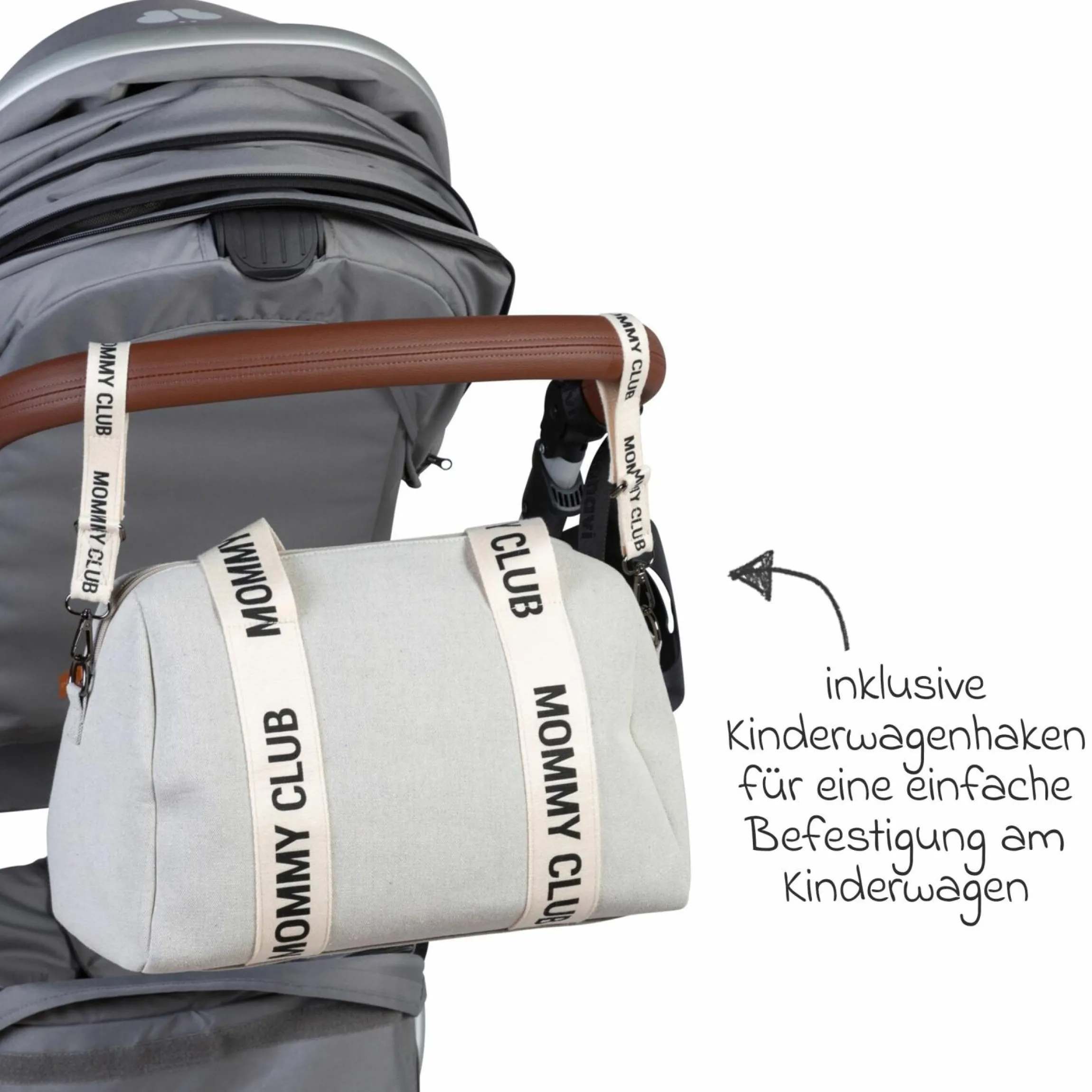 Wickeltasche Mommy Club - Signature Canvas - Offwhite