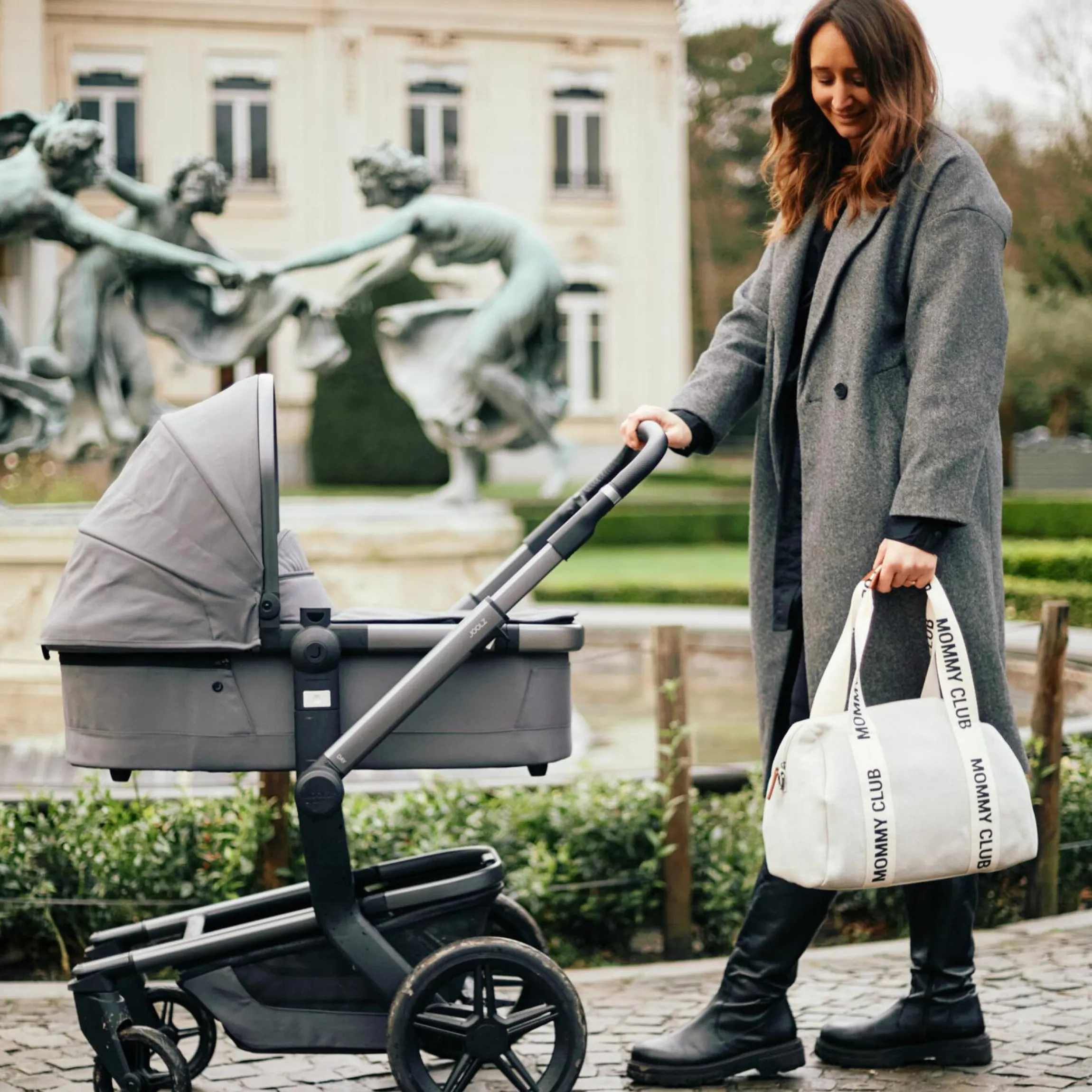 Wickeltasche Mommy Club - Signature Canvas - Offwhite
