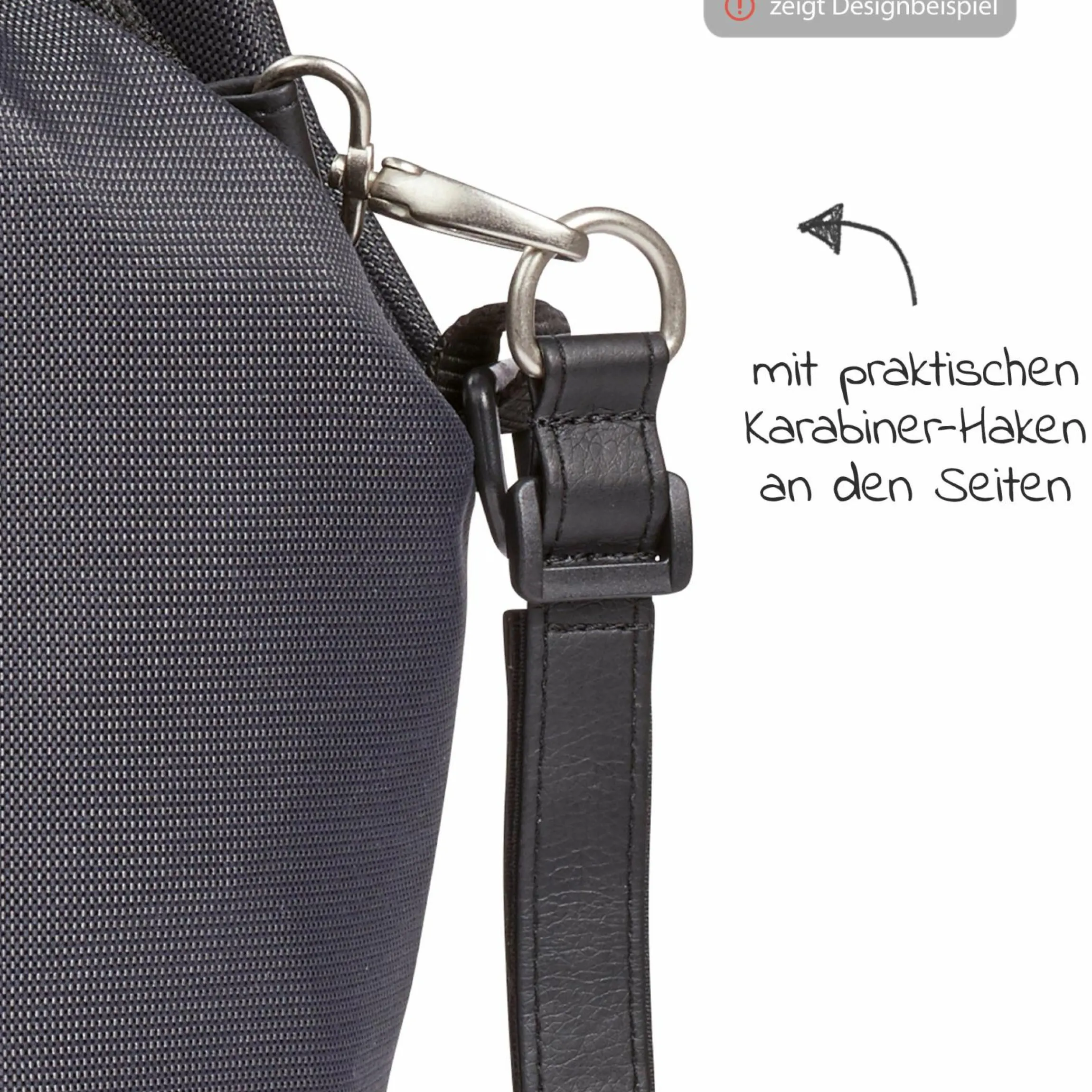 Wickeltasche N°5 mit Wickelunterlage, Reißverschlusstasche, Täschchen & Isolierbehälter - Granitgrau Meliert - Kollektion 2024