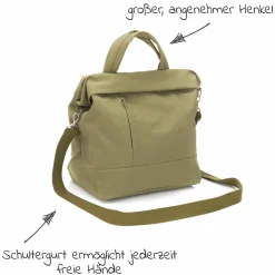Wickeltasche Palma mit Wickelunterlage und Thermotasche - Oliv