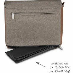 Wickeltasche Urban - inkl. Wickelunterlage & viel Zubehör - Fashion Edition - Nature