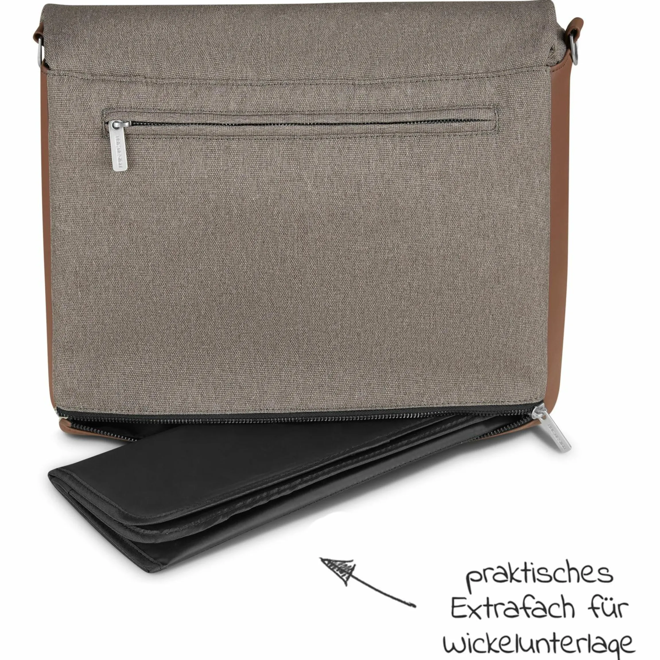 Wickeltasche Urban - inkl. Wickelunterlage & viel Zubehör - Fashion Edition - Nature