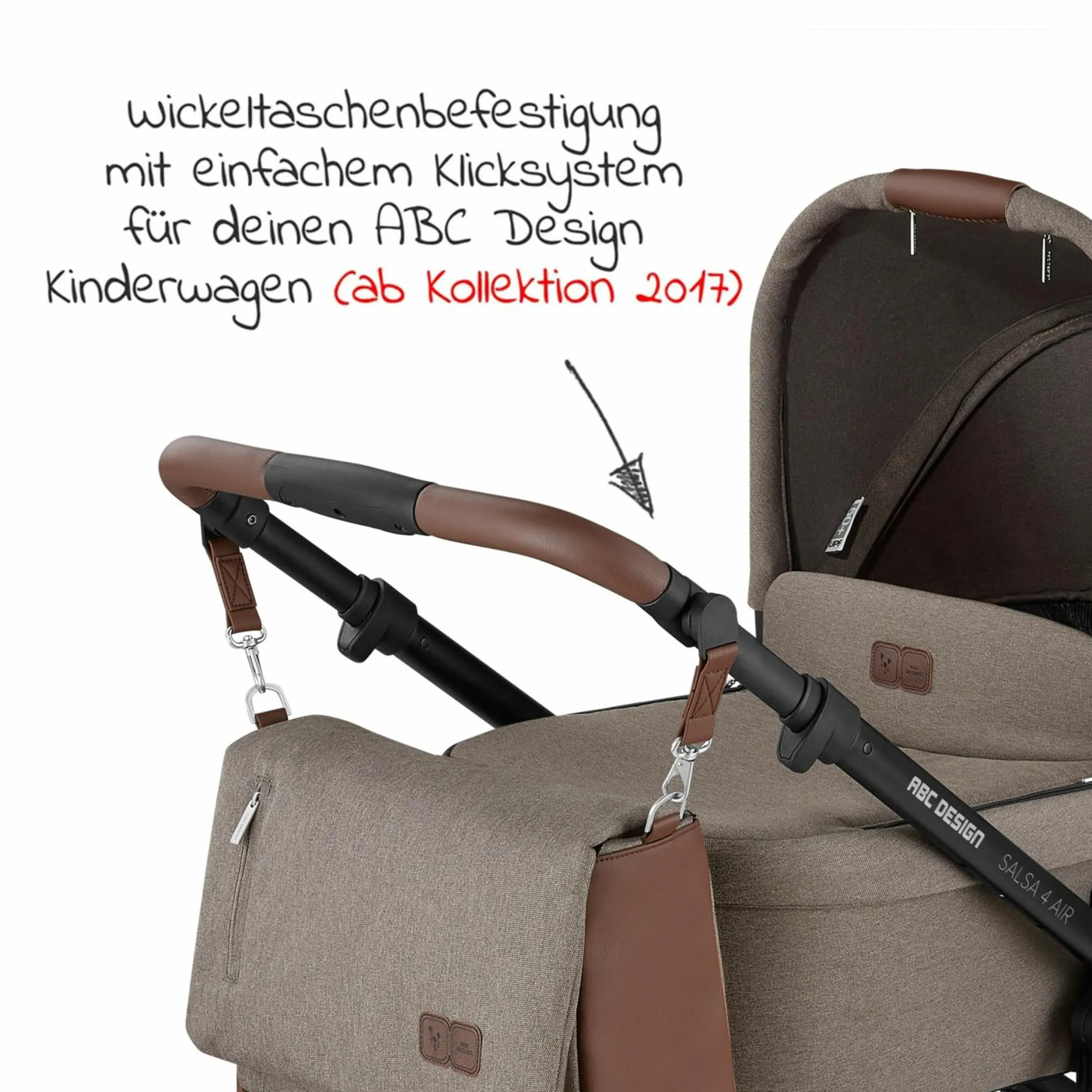 Wickeltasche Urban - inkl. Wickelunterlage & viel Zubehör - Fashion Edition - Nature