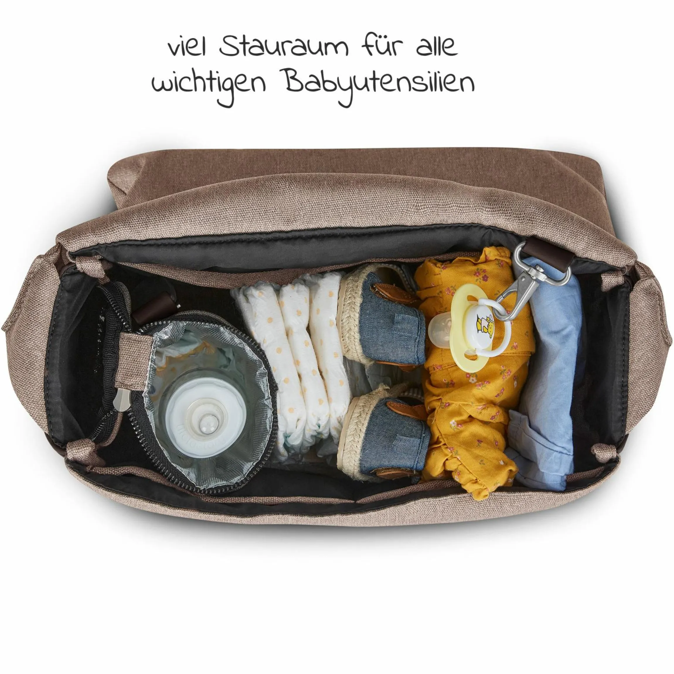Wickeltasche Urban - inkl. Wickelunterlage & viel Zubehör - Pure Edition - Grain