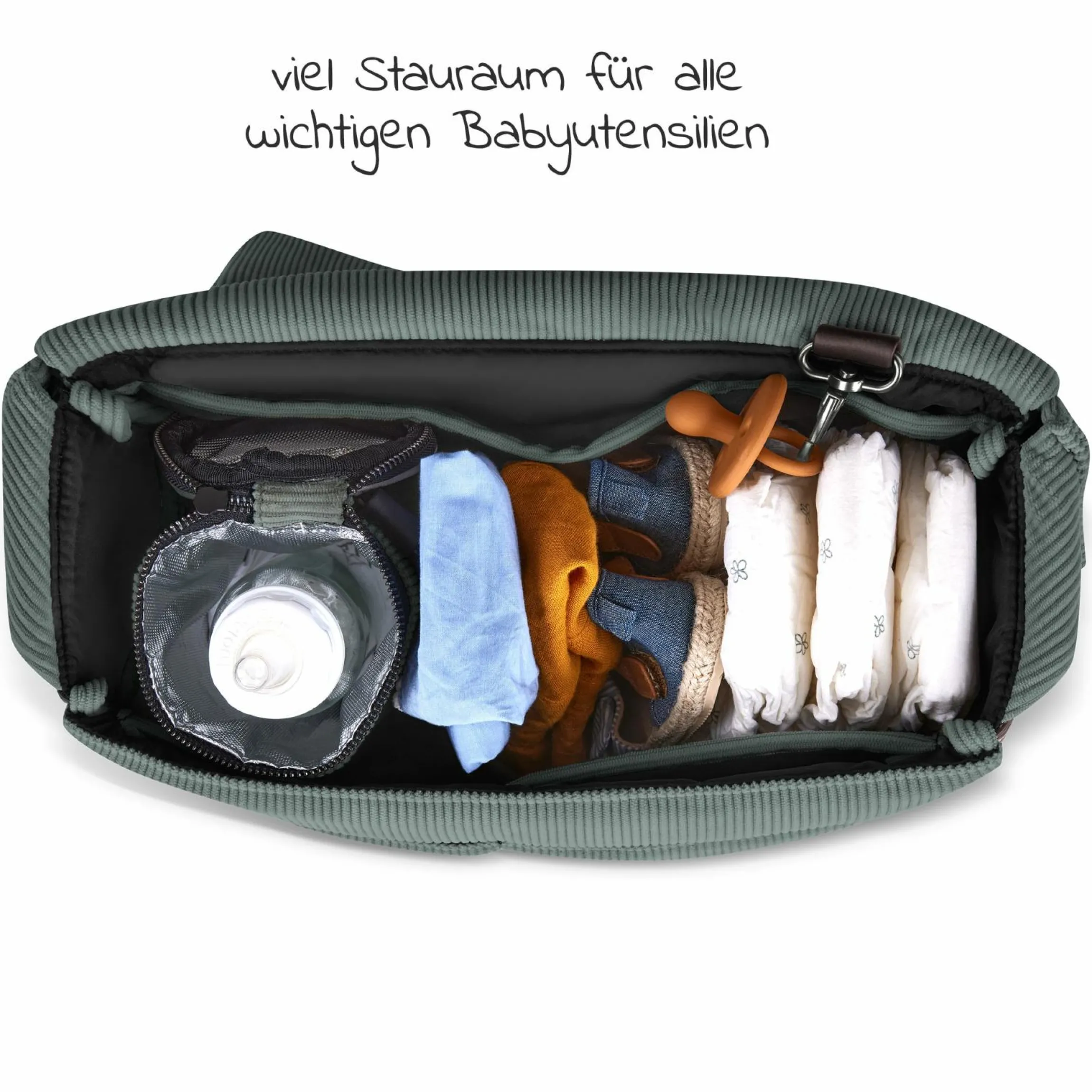 Wickeltasche Urban - inkl. Wickelunterlage & viel Zubehör - Aloe